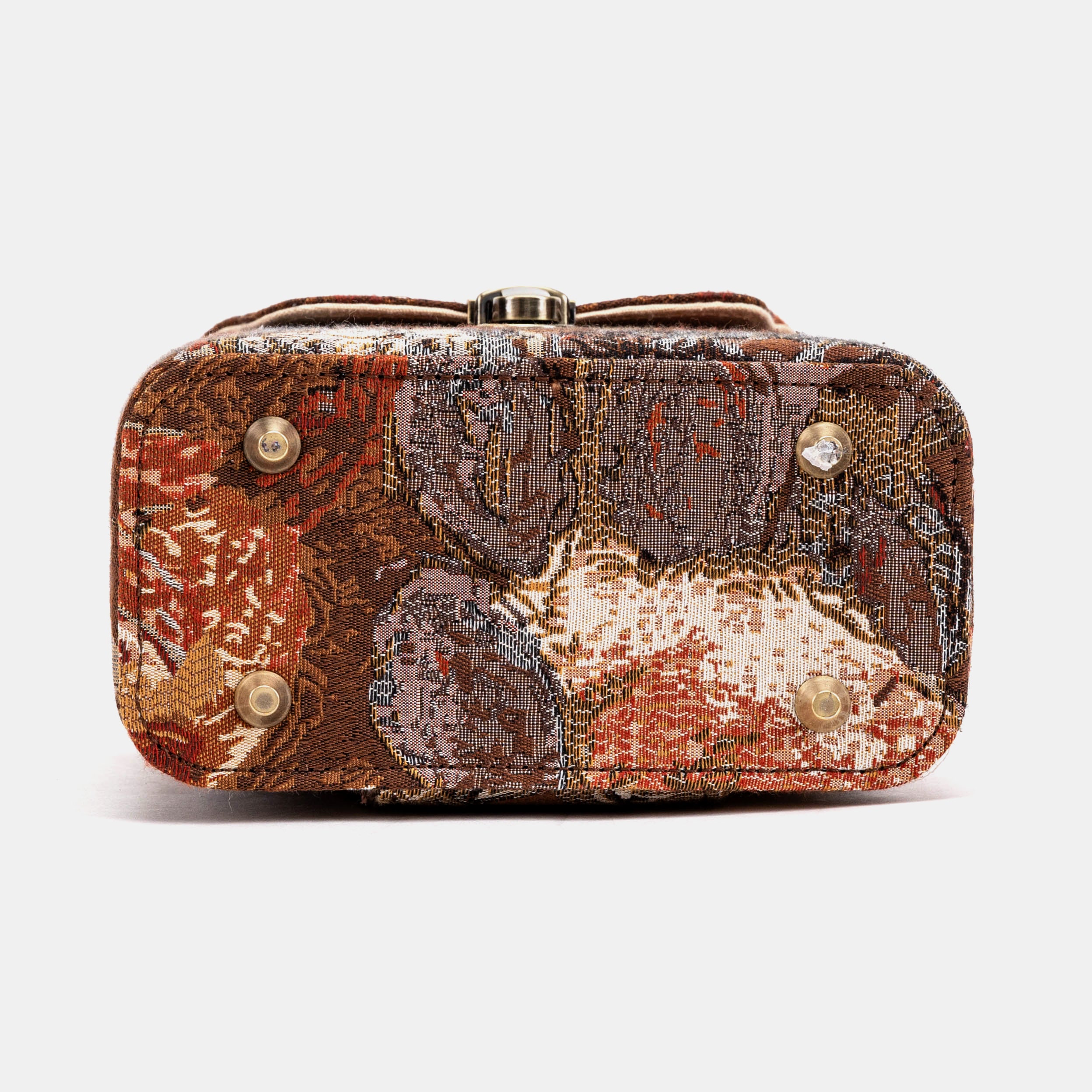 Abstract Brown Emma Small Train Case Crossbody of America bottom