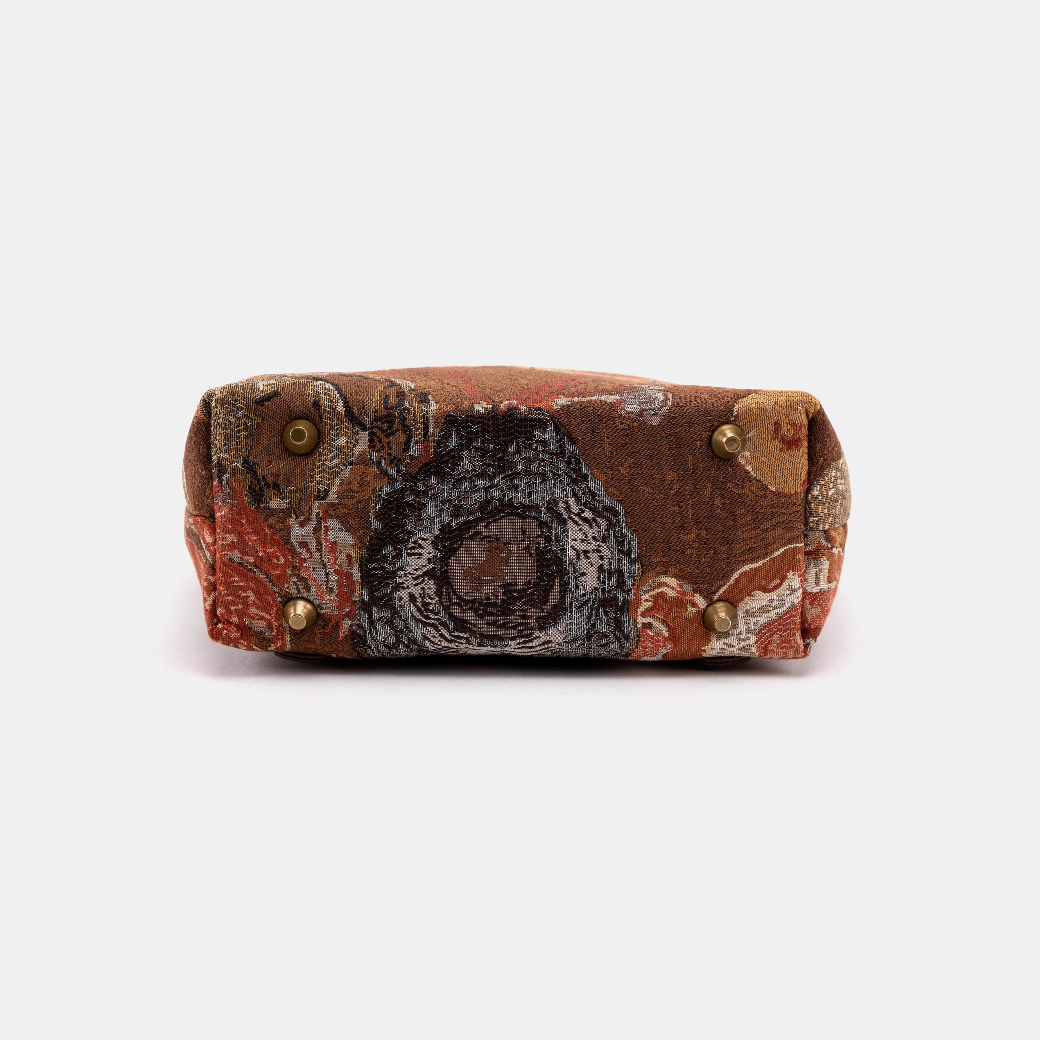 Abstract Brown Carpet Everyday Backpack Carpetbag of America bottom