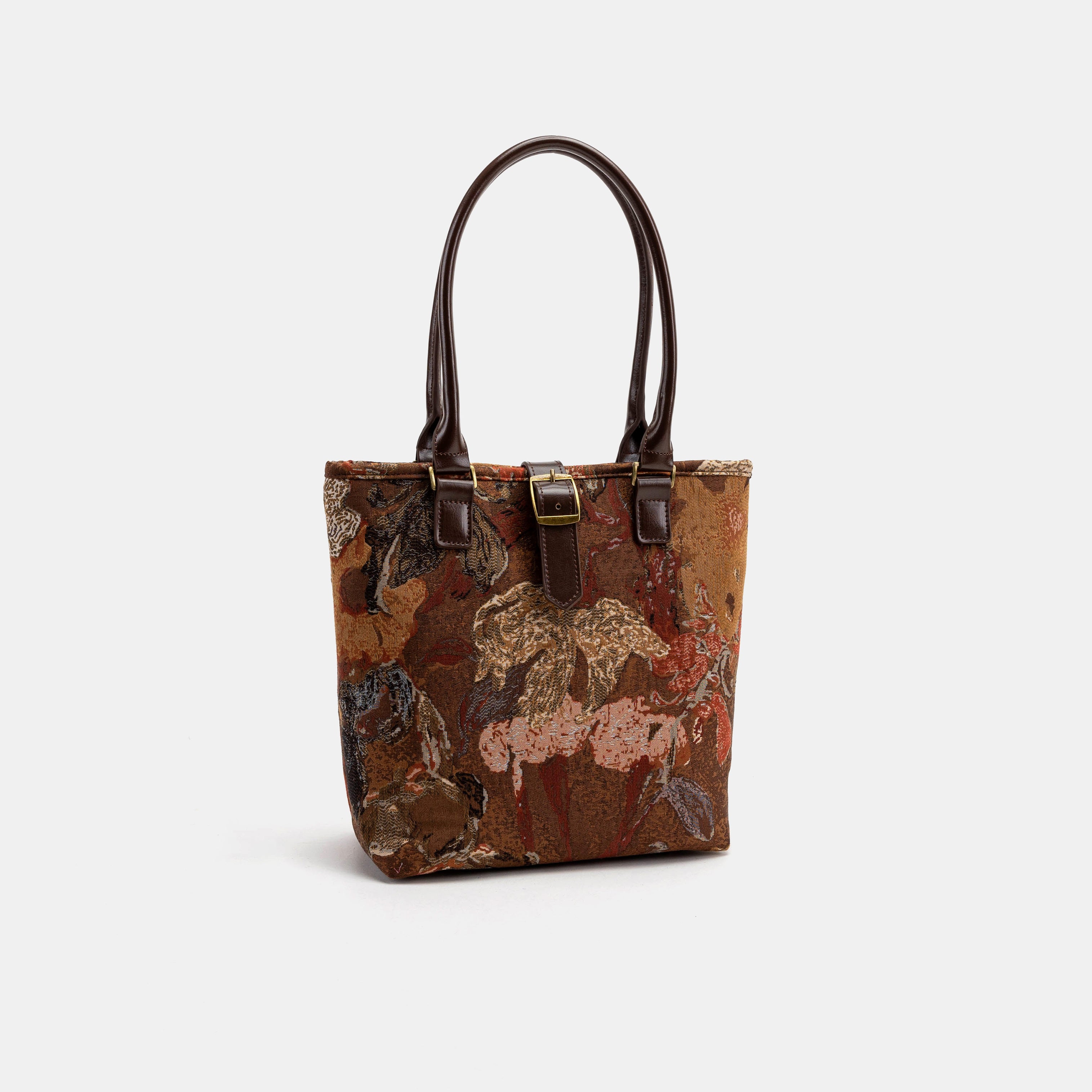 Abstract Brown Everyday Tote Bag of America front side