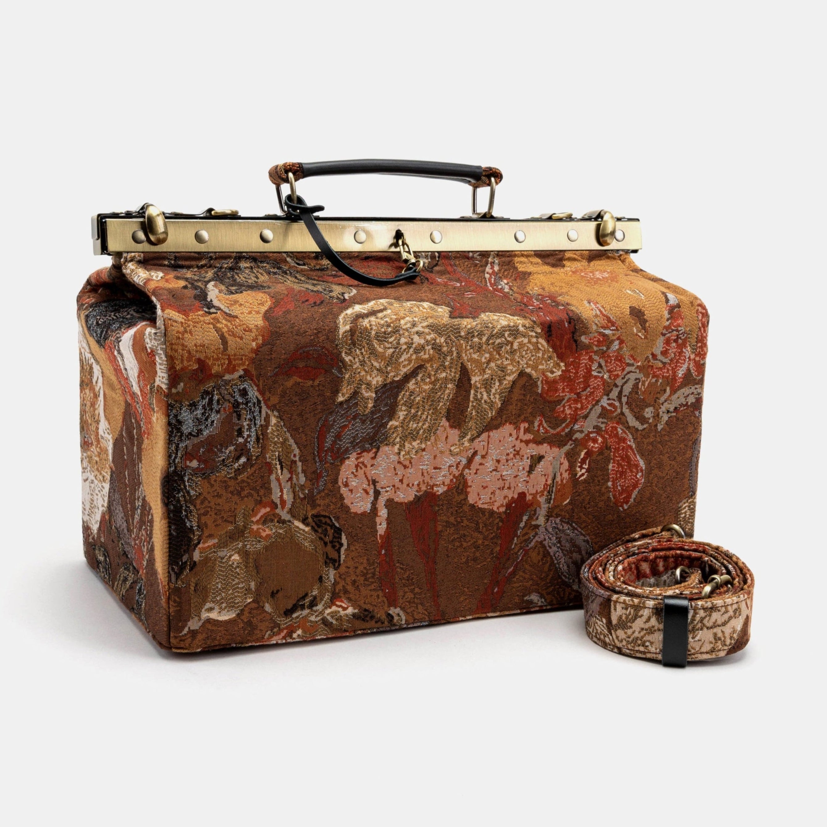 Abstract Brown Genevieve Carpet Gladstone Bag of America main