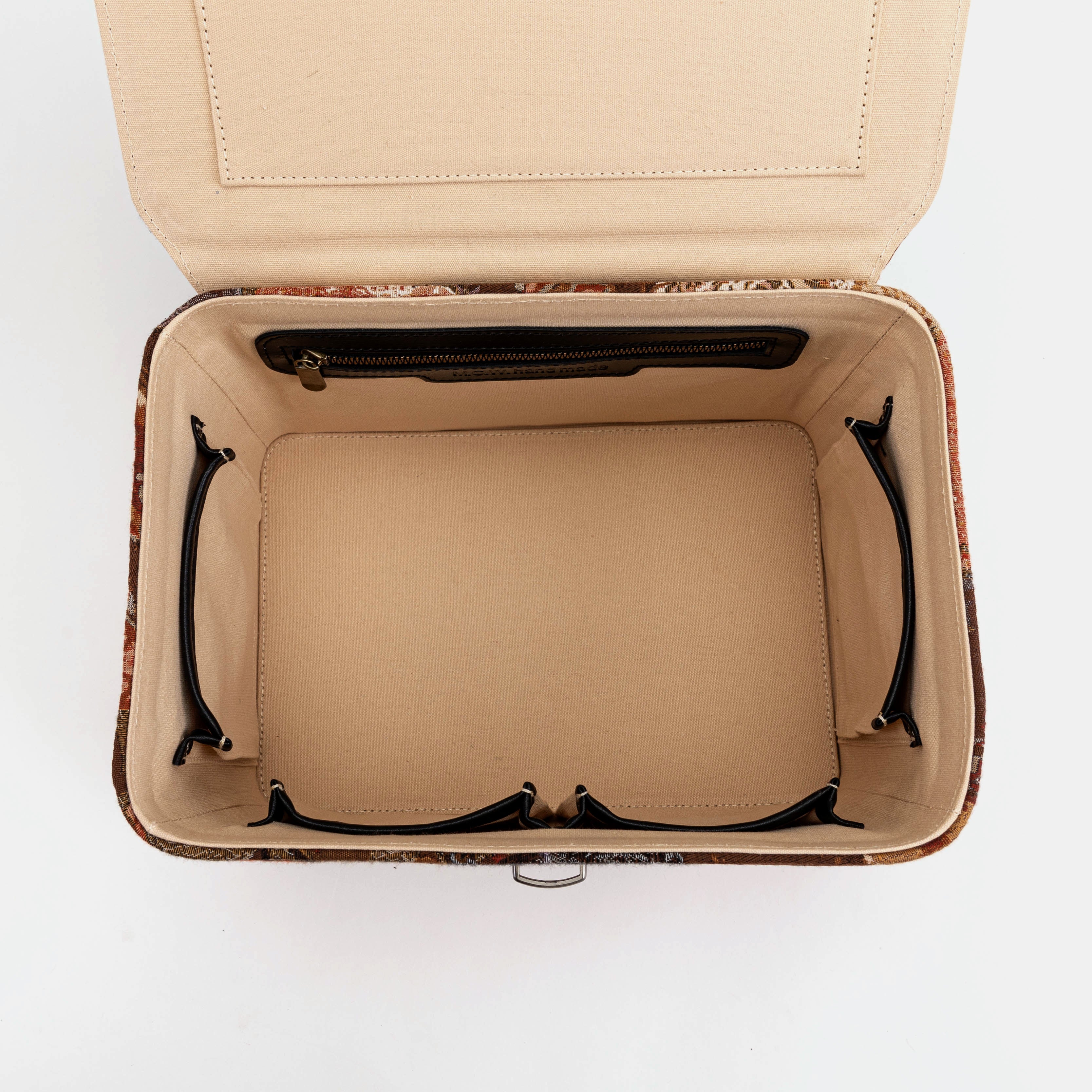 Abstract Brown Josephine Large Train Case of America inside