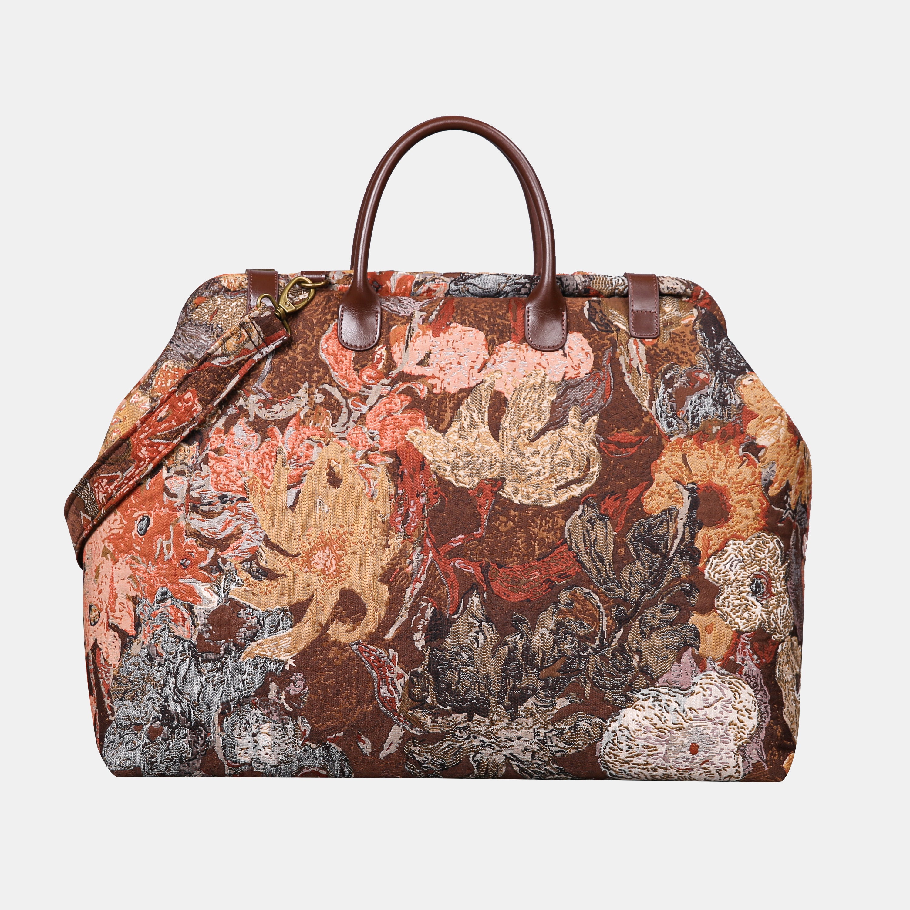 Abstract Brown Large Carpetbag   of America back