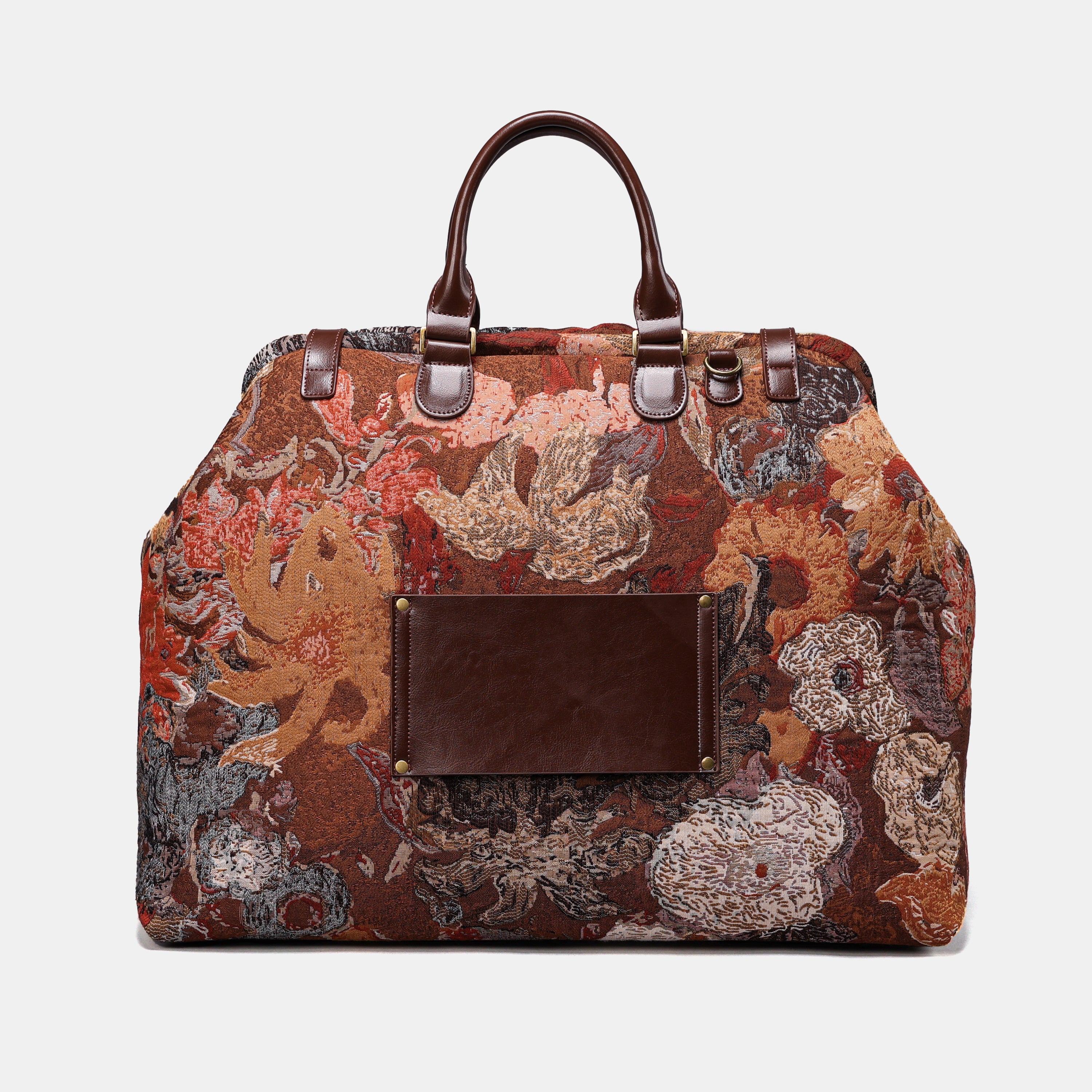 Abstract Brown Men's Carpetbag of America back-4