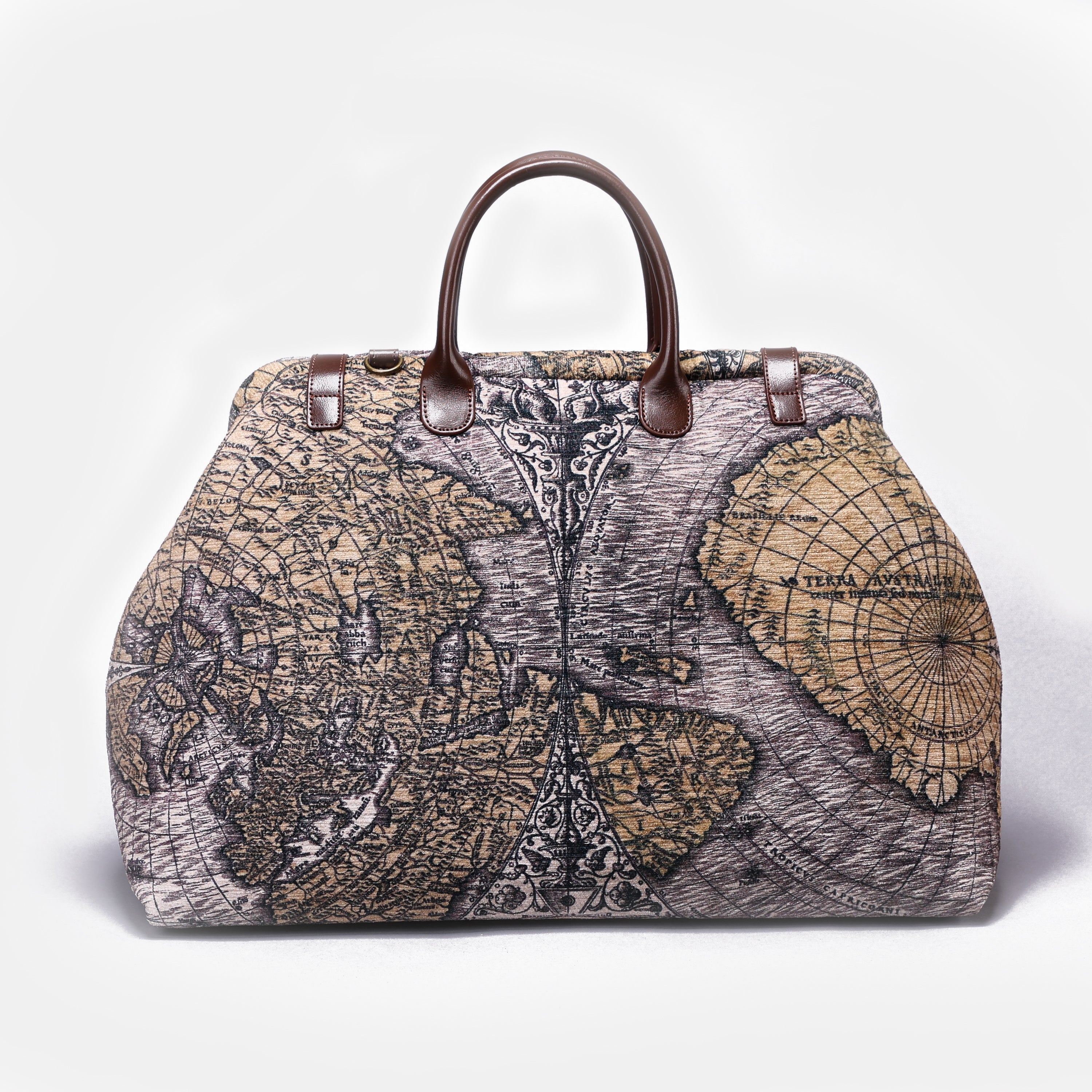 Ancient Map Large Carpetbag Carpetbag of America back