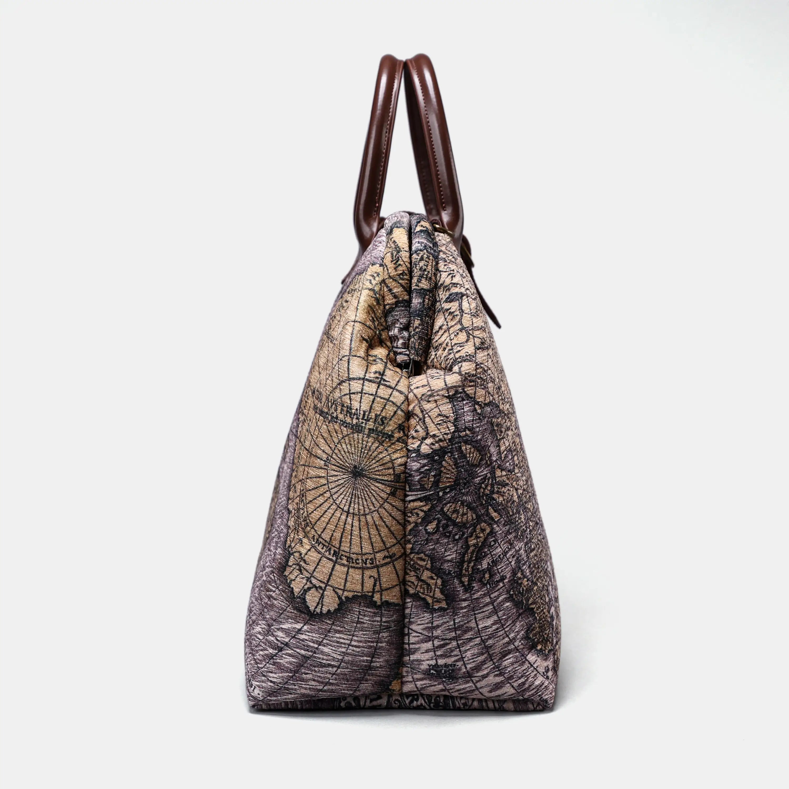 Ancient World Map Mary Poppins Weekender Carpetbag of America side
