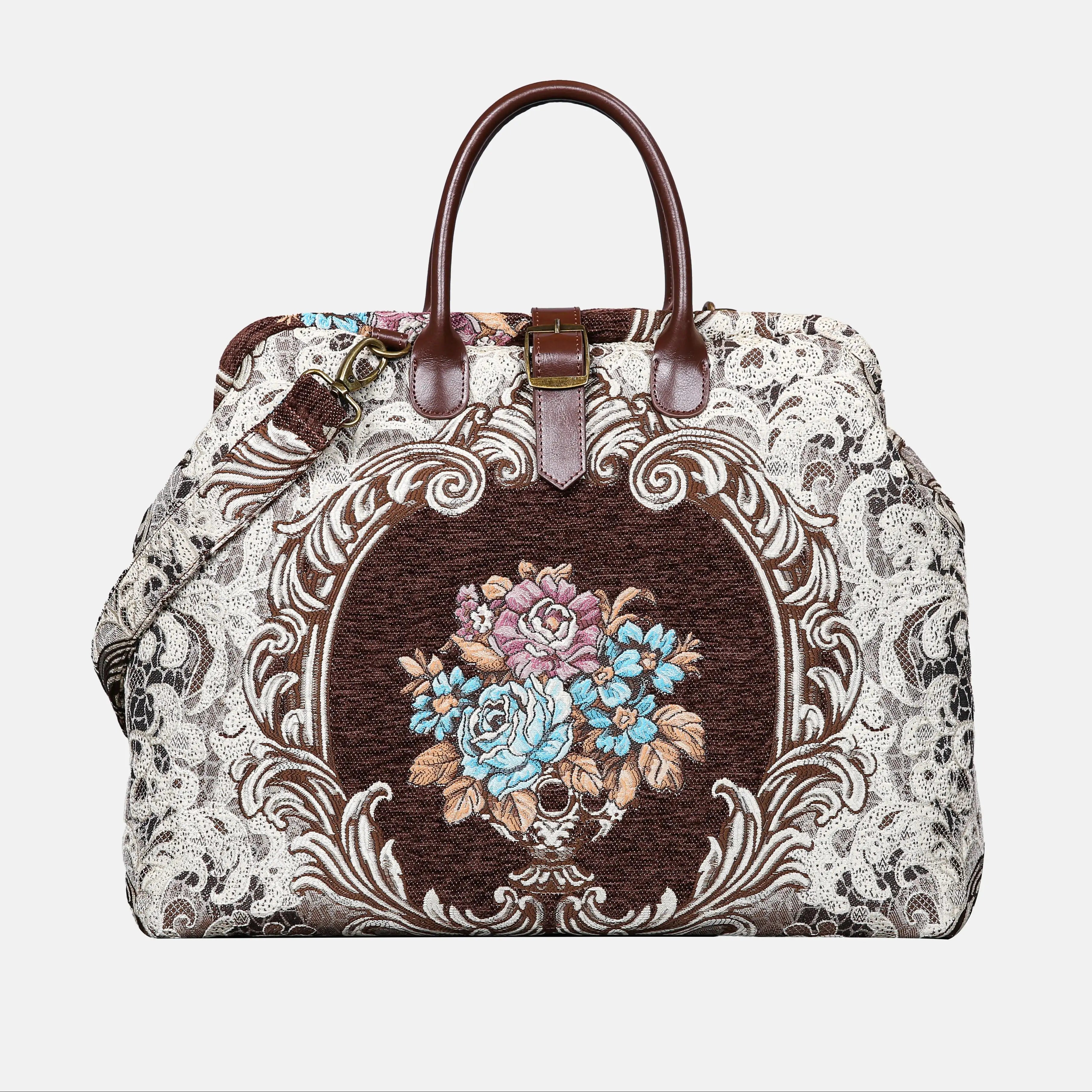 Baroque Bouquet Brown Mary Poppins Weekender carpet bag MCW Handmade  main