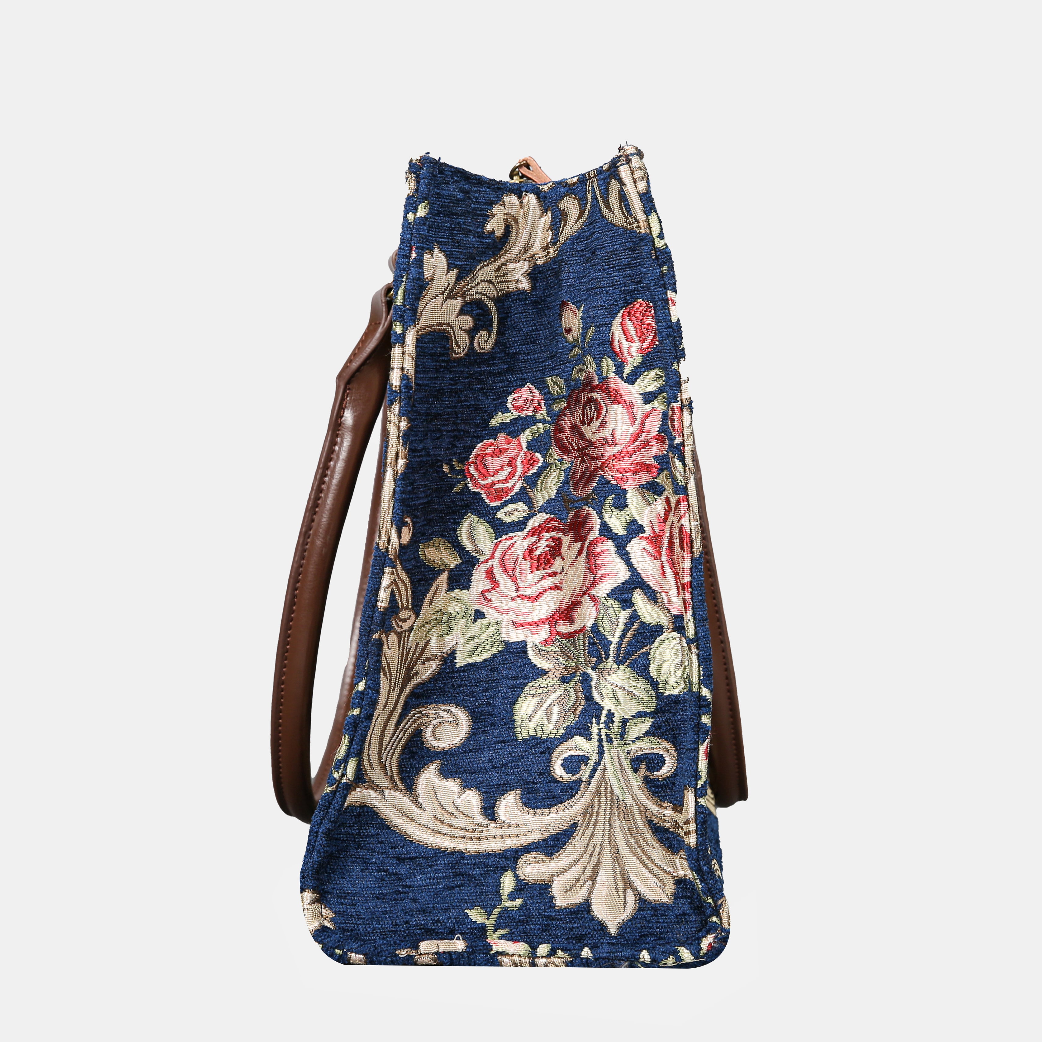Baroque Garden Blue Laptop Work Tote  of America side