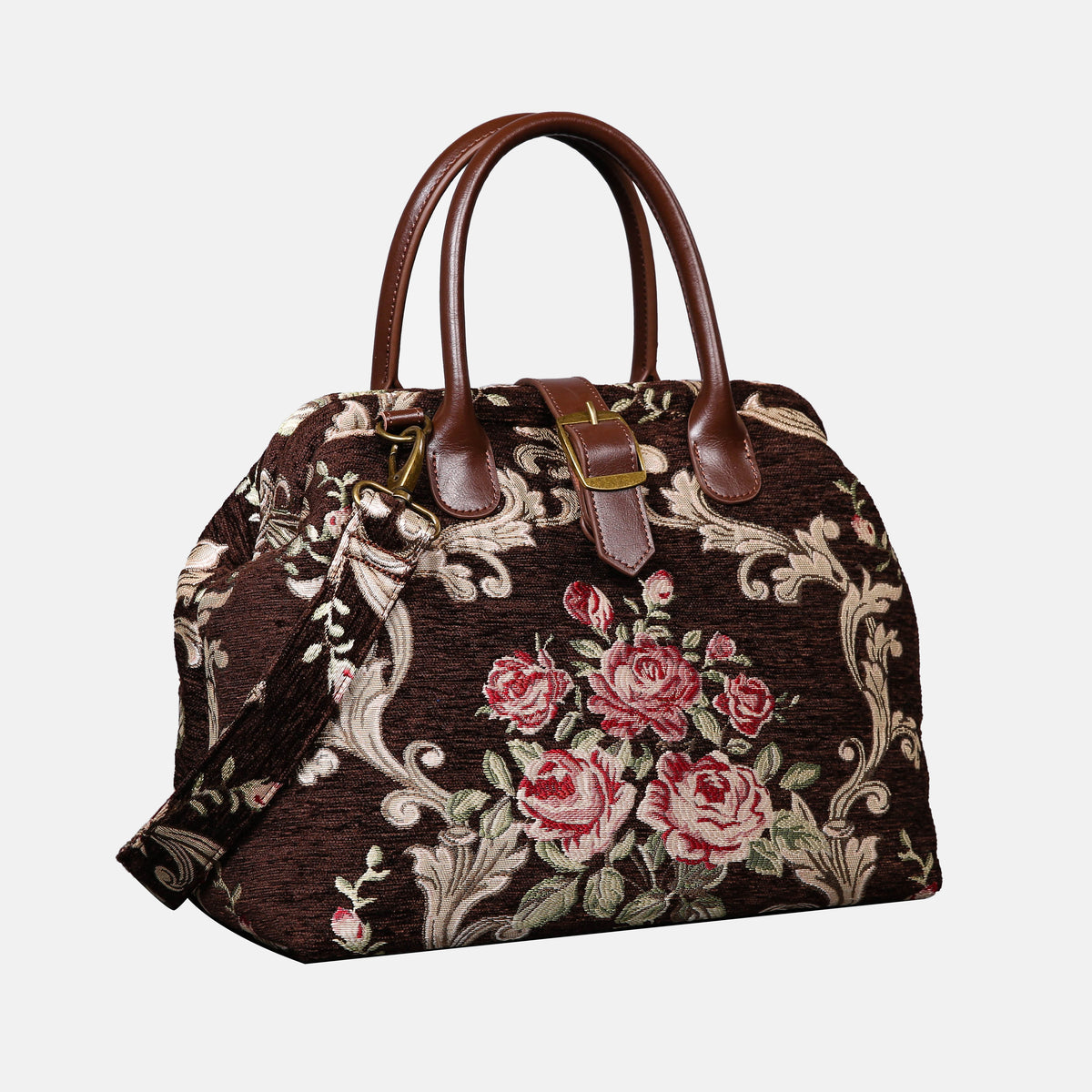 Baroque Garden Brown Carpet Handbag Purse carpet bag MCW Handmade of America front