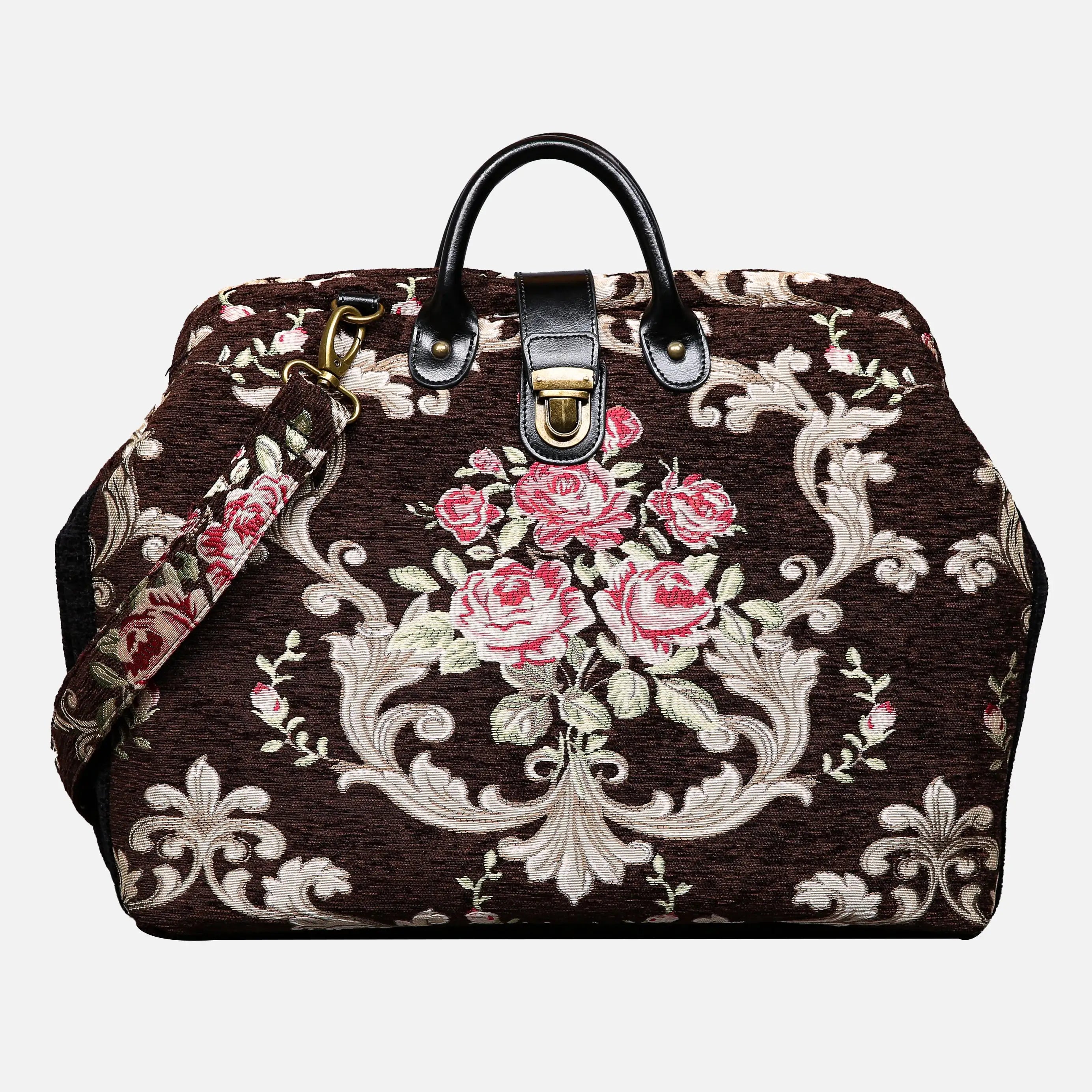 Baroque Garden Brown Laptop Work Bag carpet bag of America main