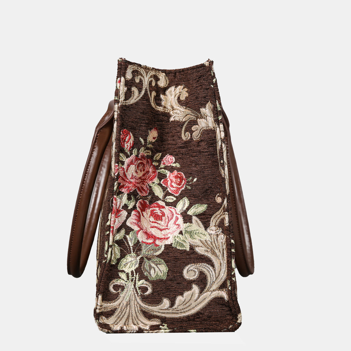 Baroque Garden Brown Laptop Work Tote  of America side