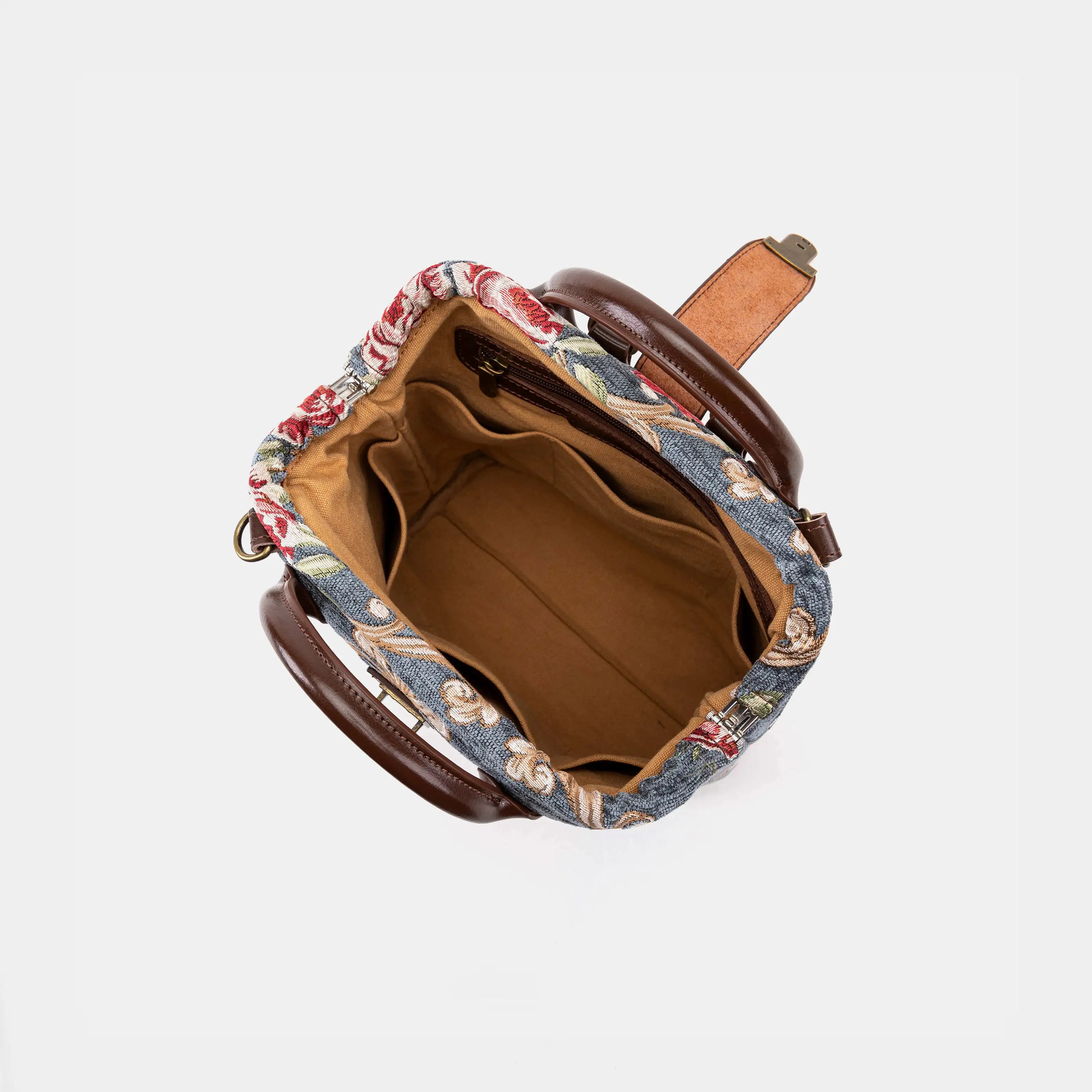 Baroque Garden Grey Carpet Everyday Backpack Carpetbag of America inside