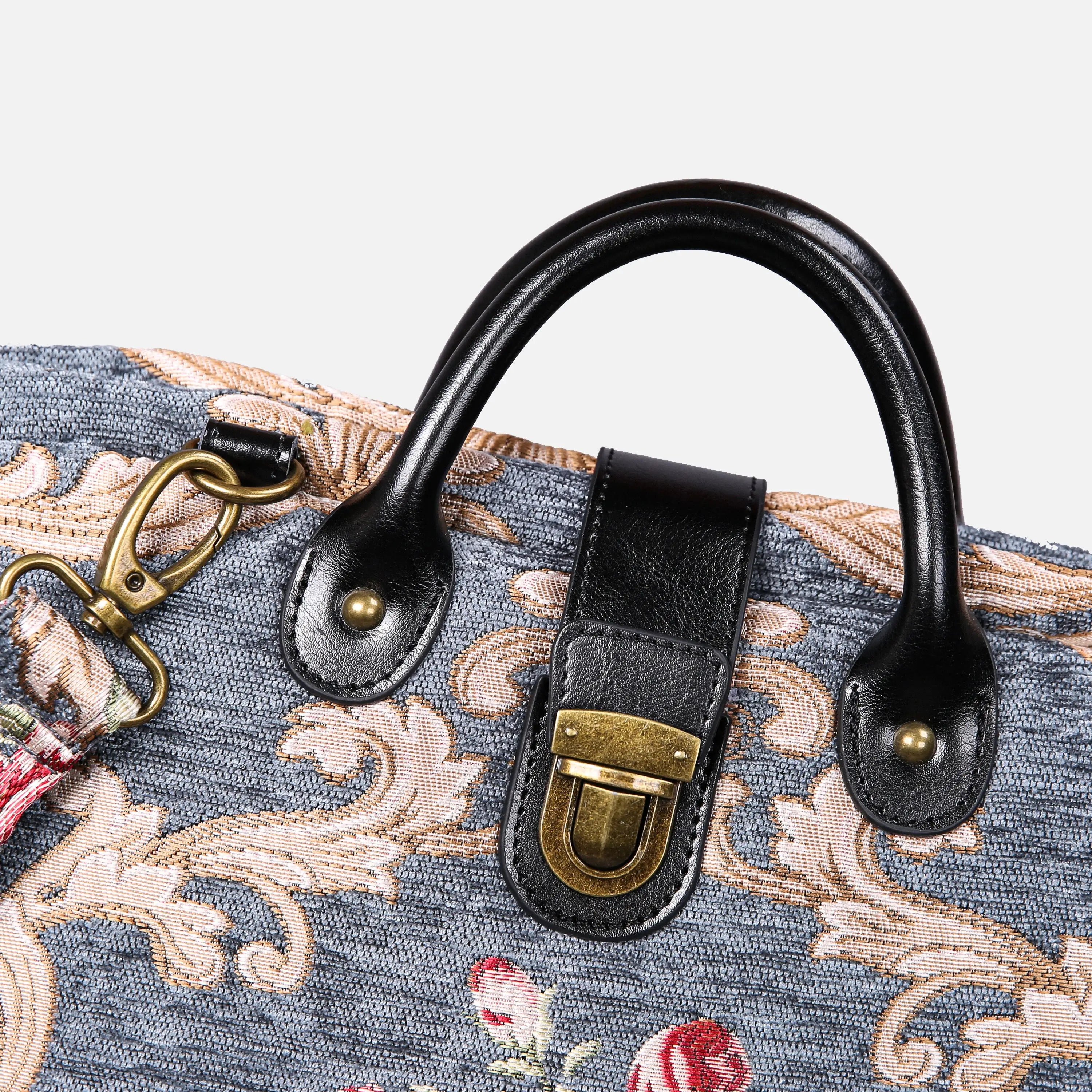 Baroque Garden Grey carpet bag  of America handle