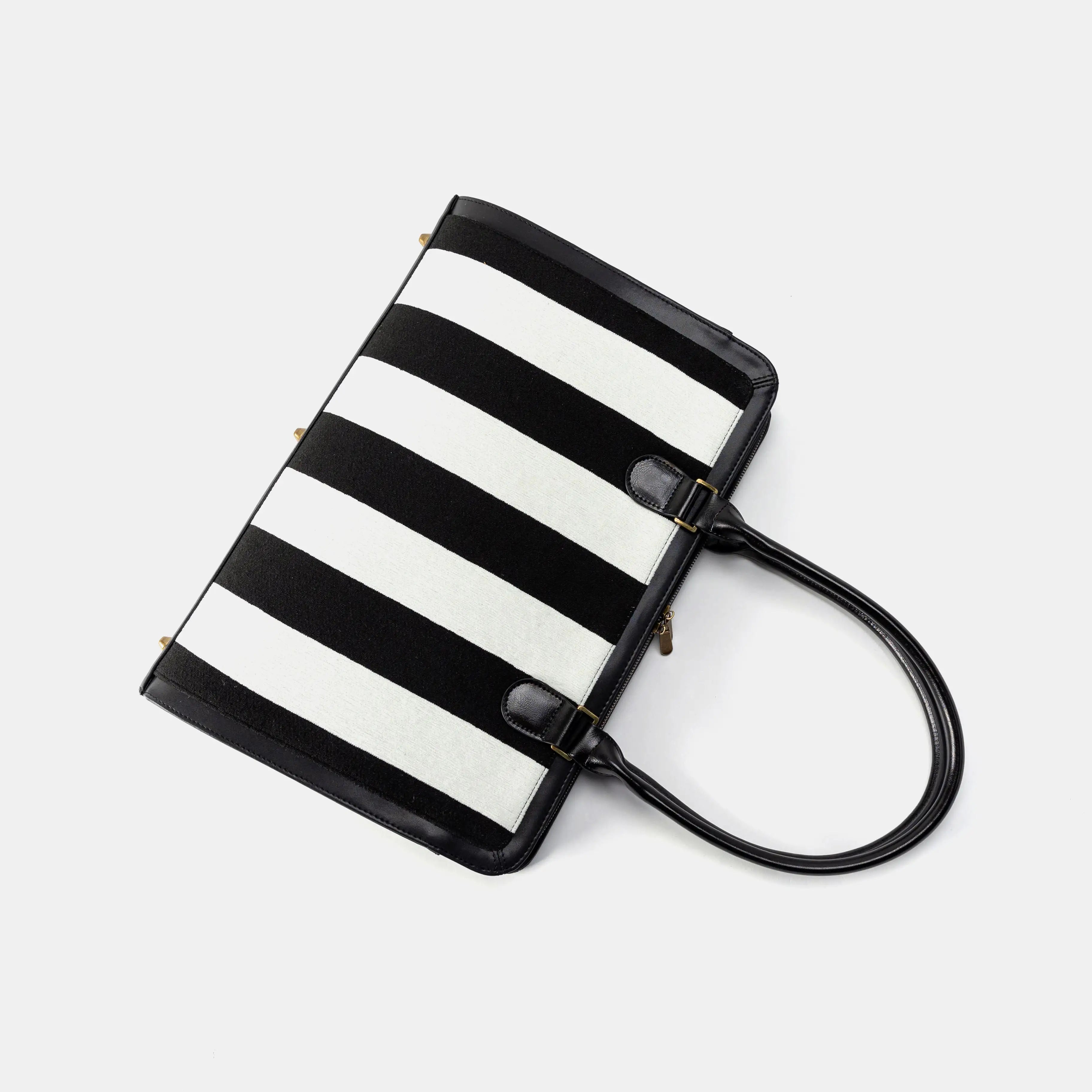 Black & White Beetlejuice Business Tote of America flat lying