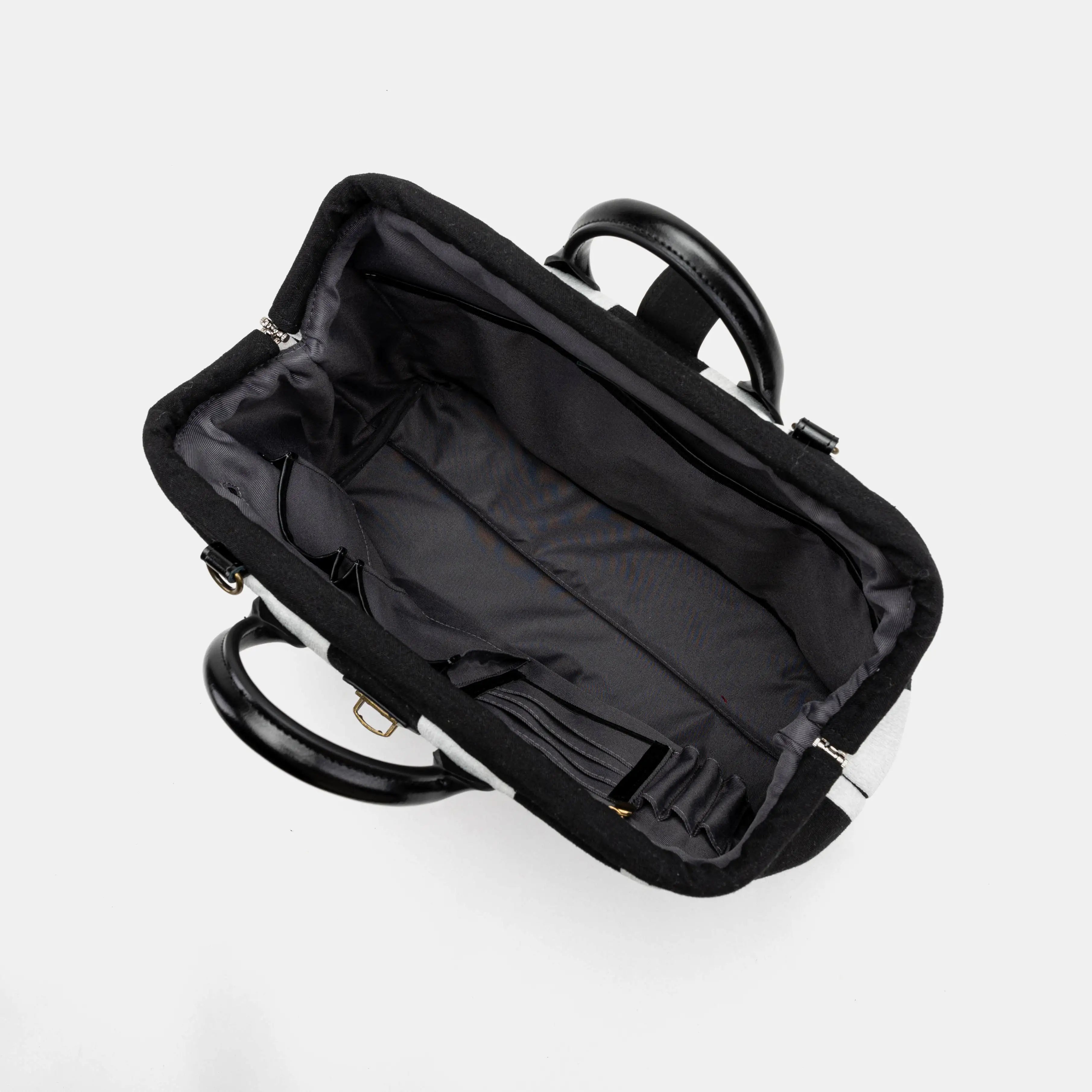 Black & White Beetlejuice Laptop Work Bag of America inside