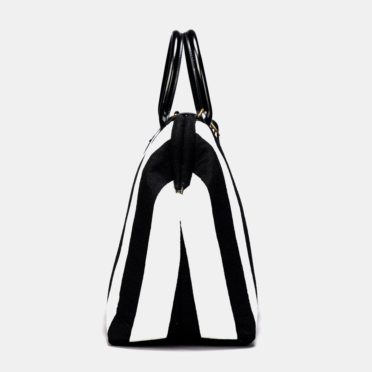Black & White Beetlejuice Mary Poppins Weekender Carpetbag of America side