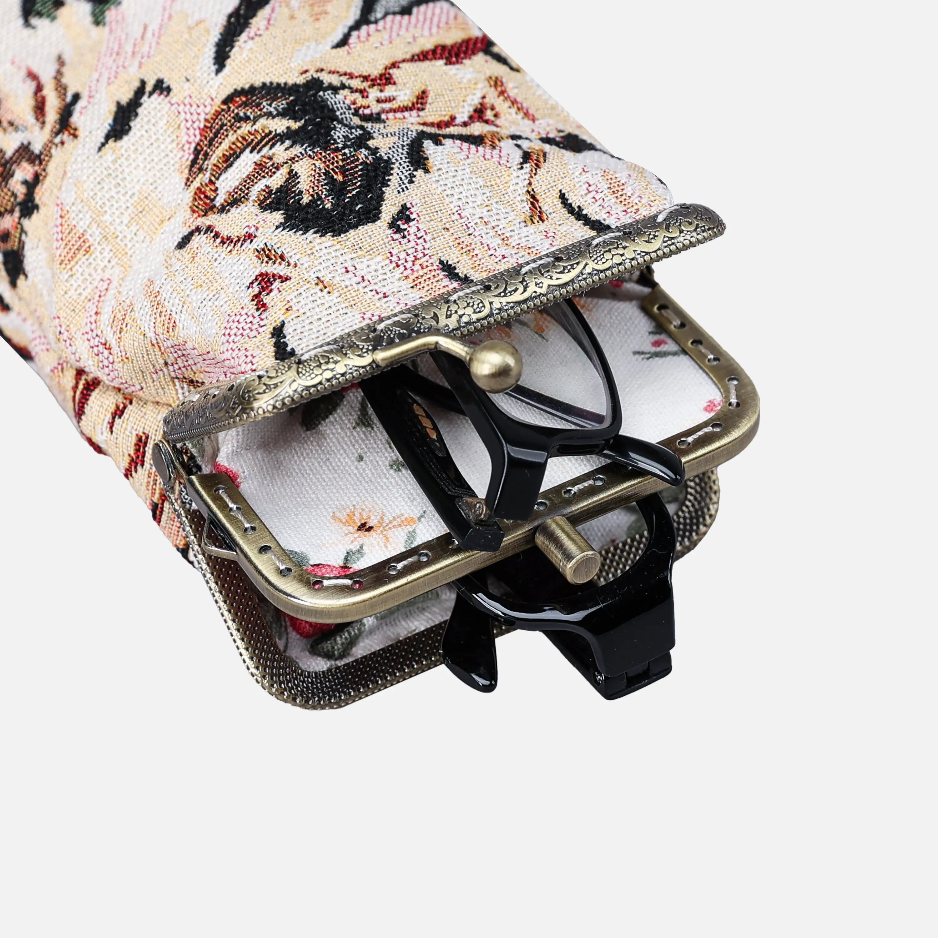 Blooming Daisy Black  Carpet Eyeglasses Case of America details-2