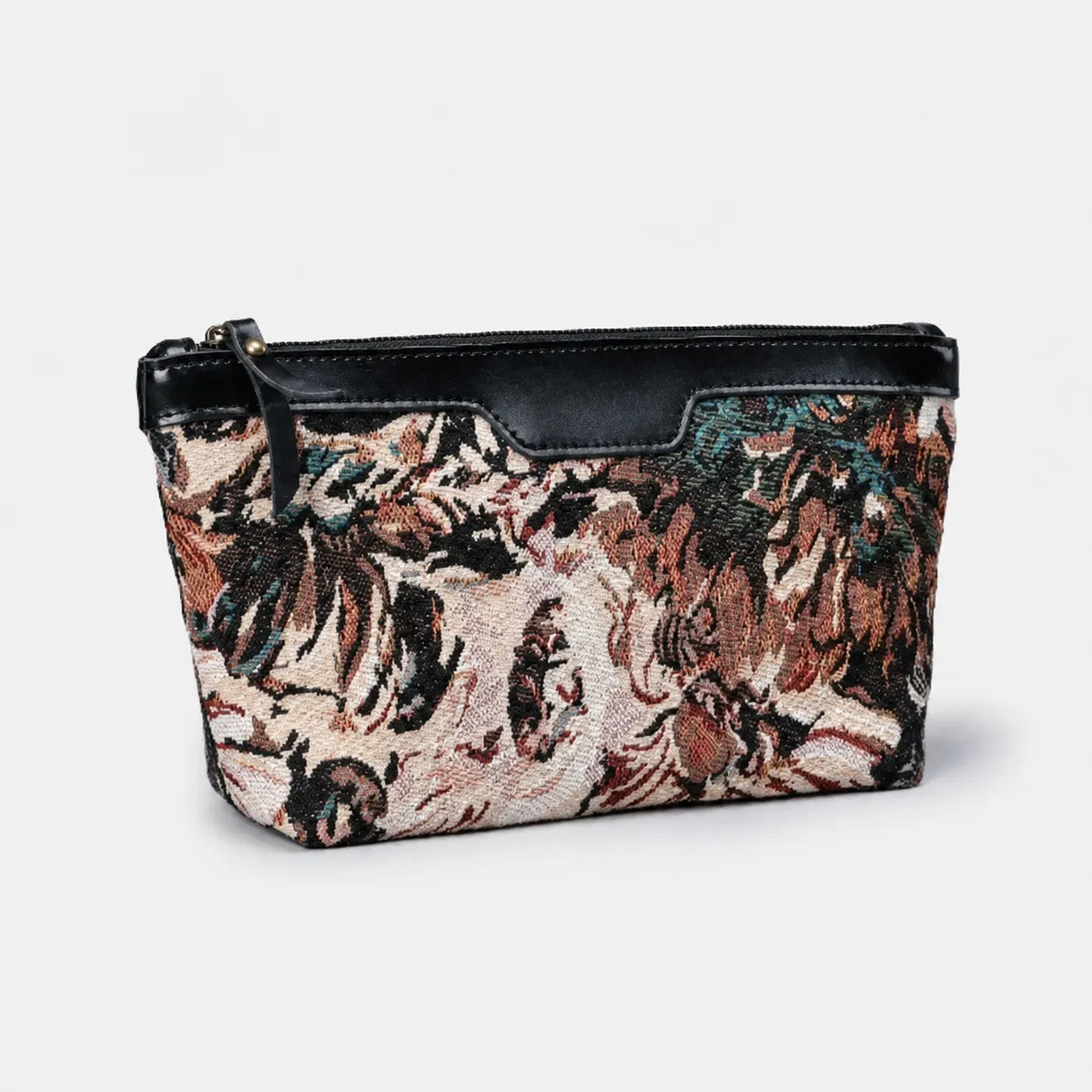 Blooming Daisy Black Carpet Makeup Bag Carpetbag of America front