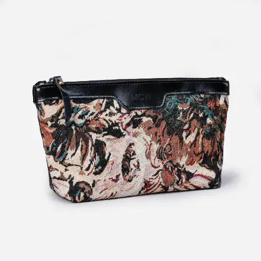 Blooming Daisy Black Carpet Makeup Bag Carpetbag of America front