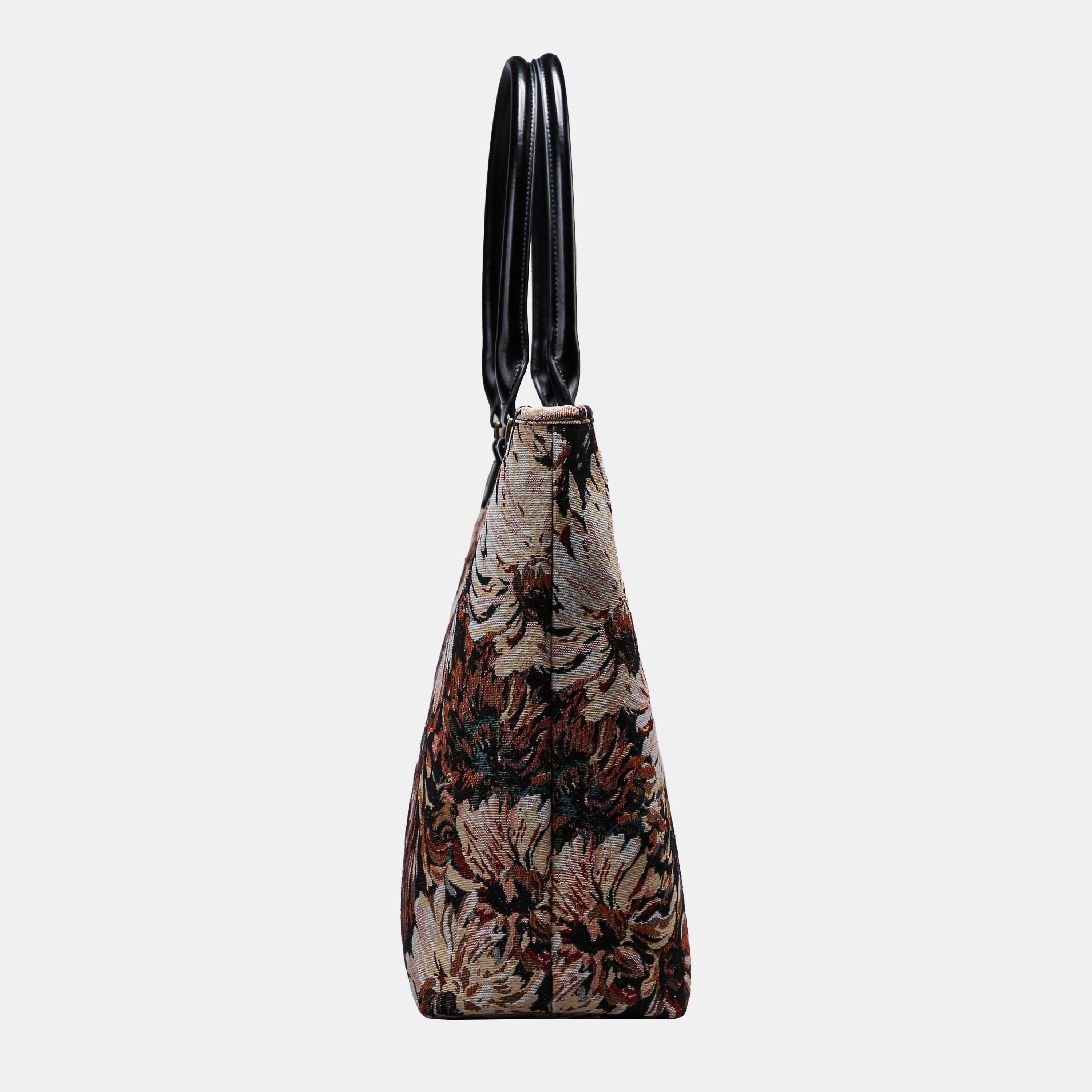 Daisy Black Carpet Tote Shopper carpet bag of America side