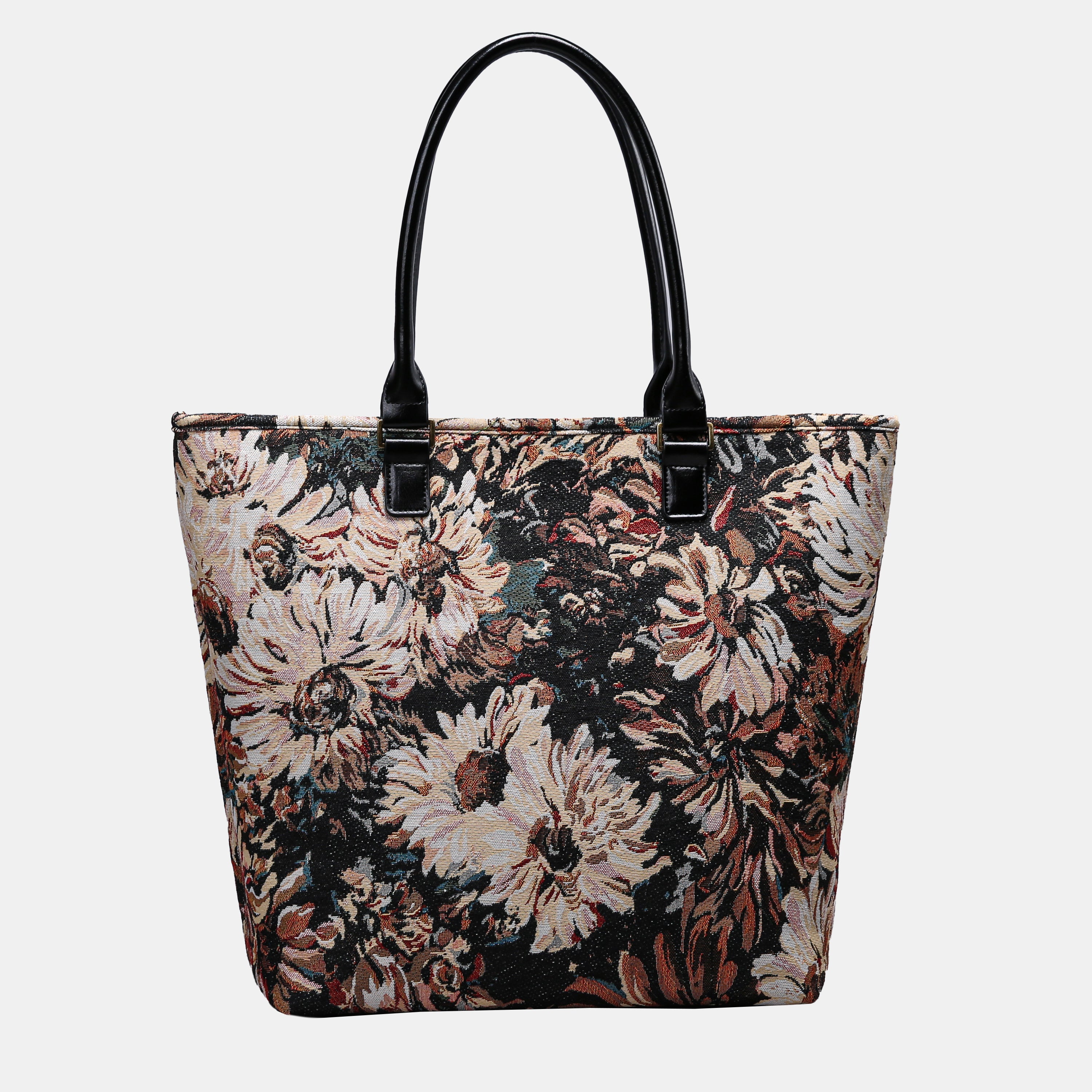 Daisy Black Carpet Tote Shopper carpet bag of America back