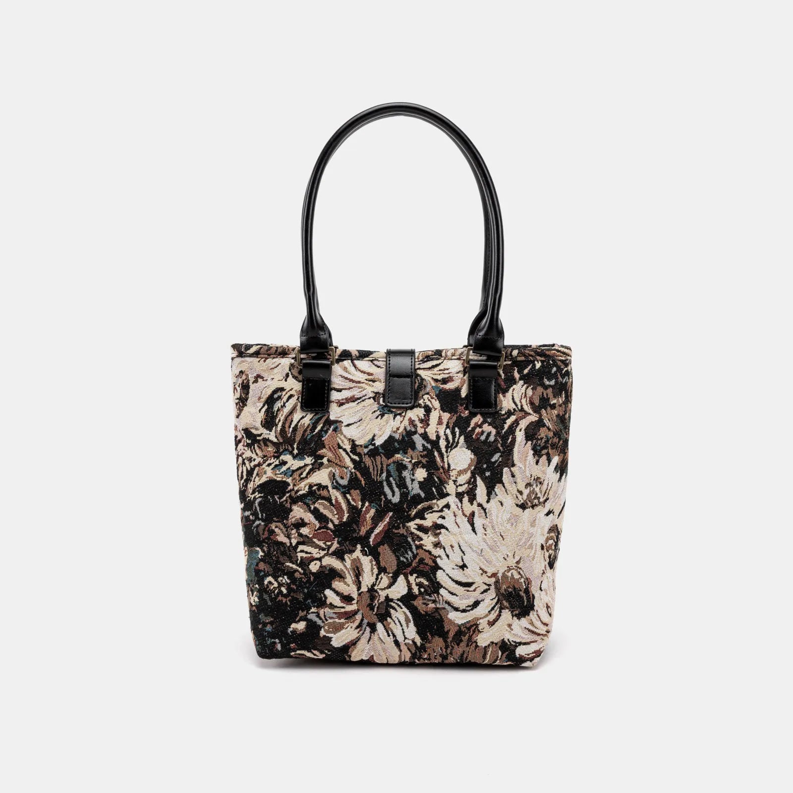 Blooming Daisy Black Everyday Tote Bag of America back