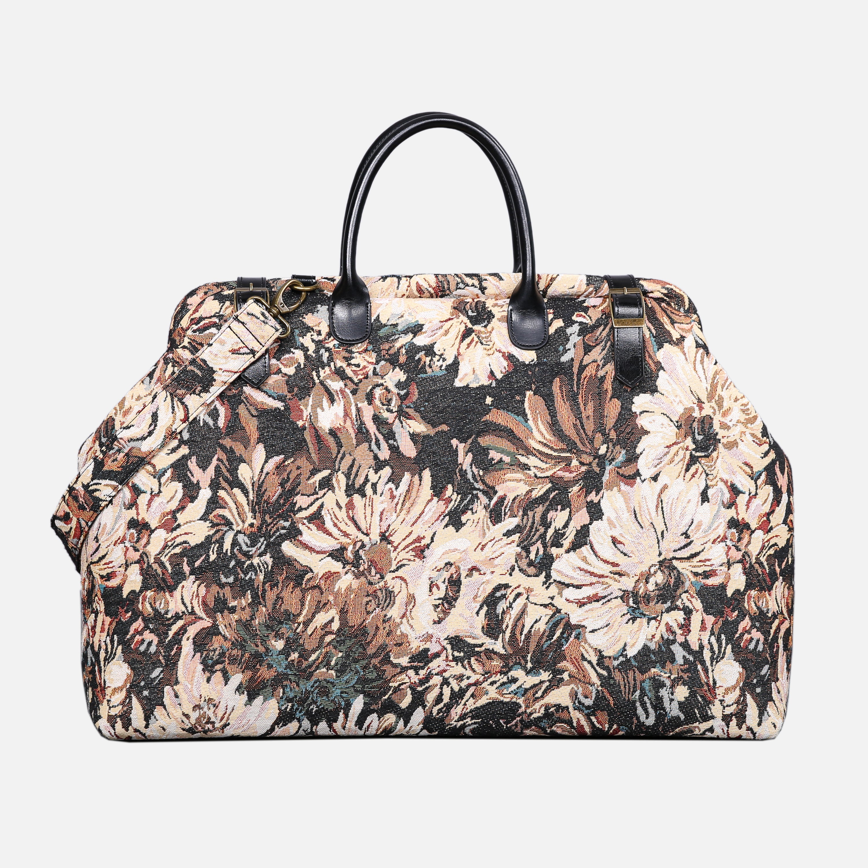 Blooming Daisy Black Large Carpetbag   of America main
