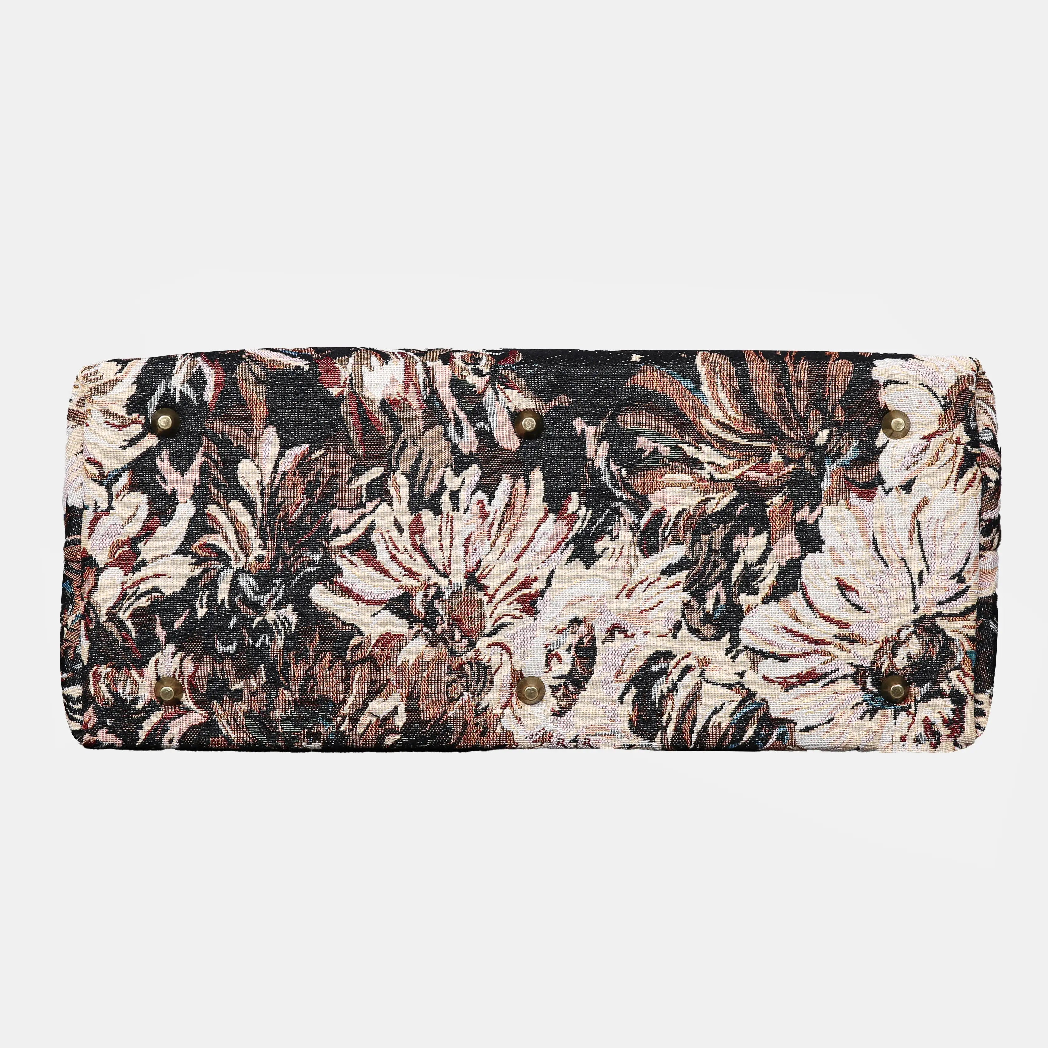 Blooming Daisy Black Mary Poppins Weekender Carpetbag of America bottom