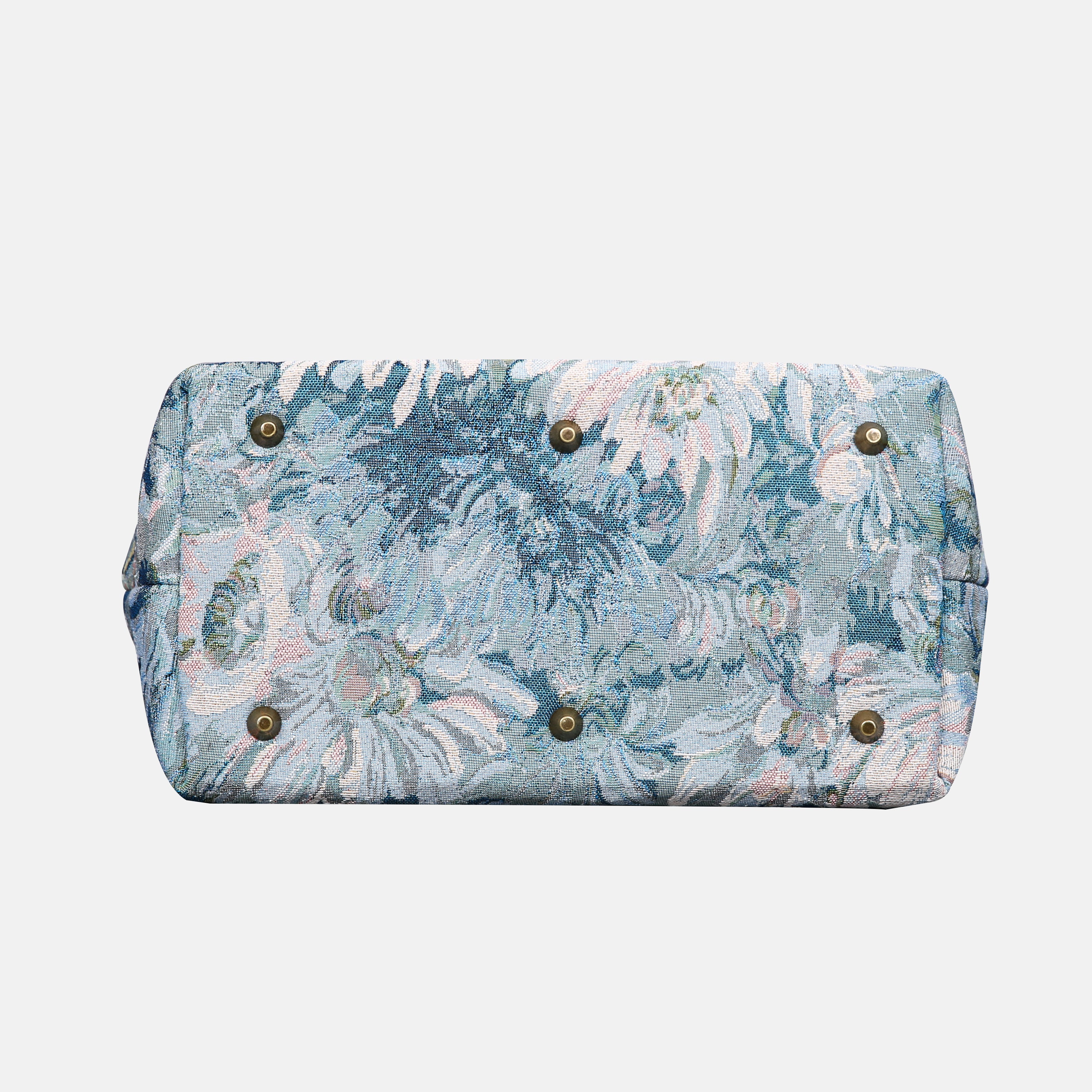 Blooming Daisy Blue Carpet Handbag Purse carpet bag MCW Handmade bottom