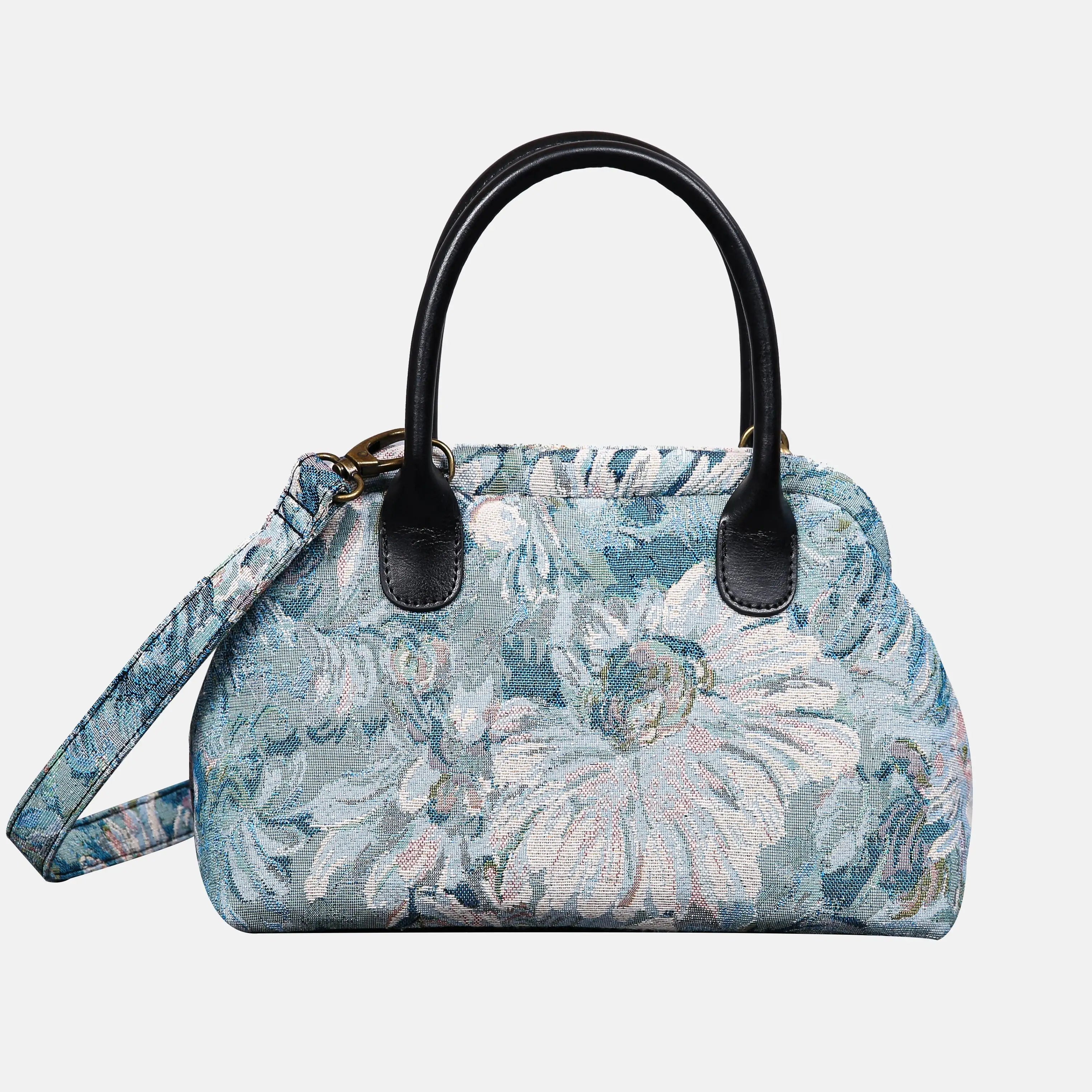 Blooming Daisy Blue Carpet Satchel carpet bag MCW Handmade main