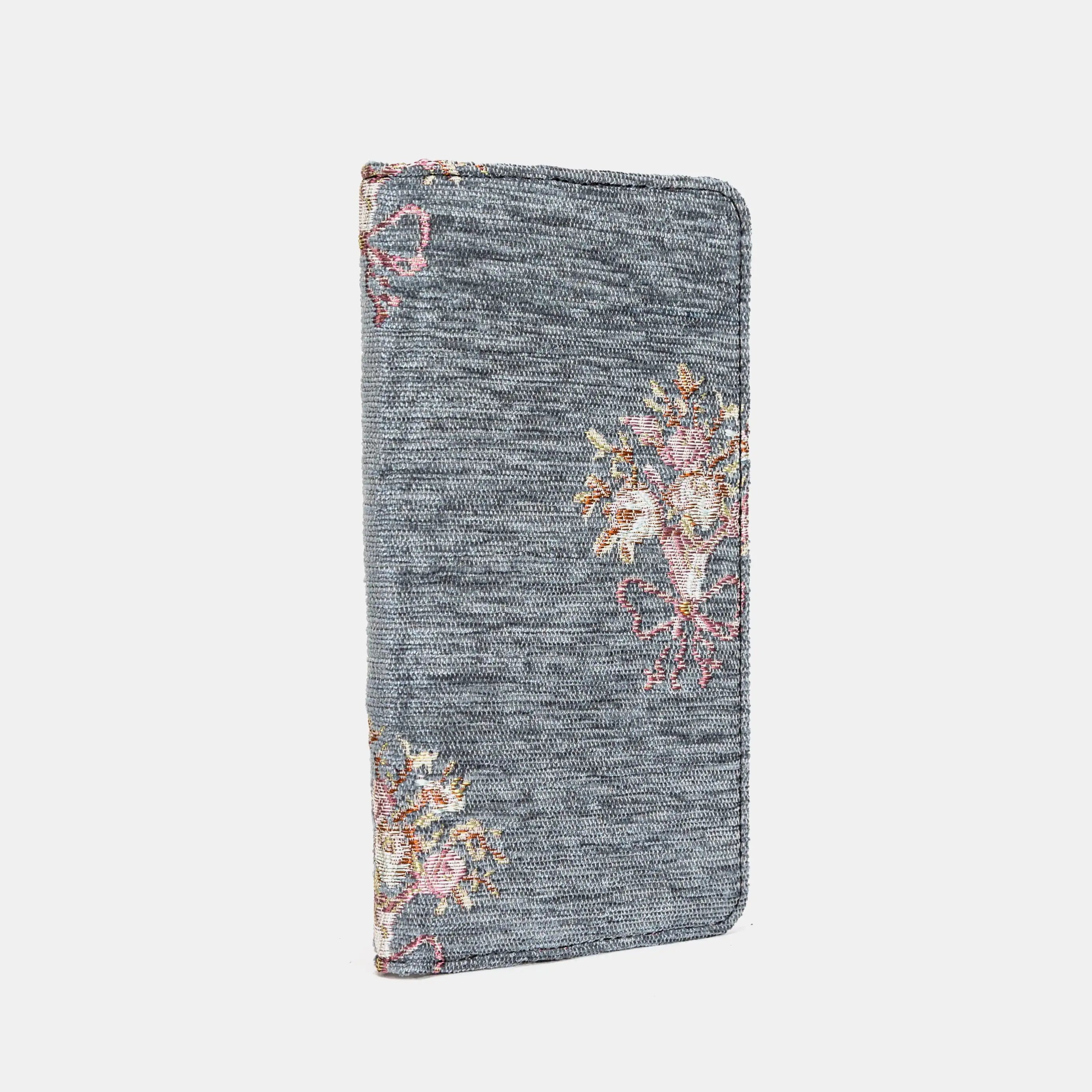 Bouquet Grey Flap Checkbook Cover of America side