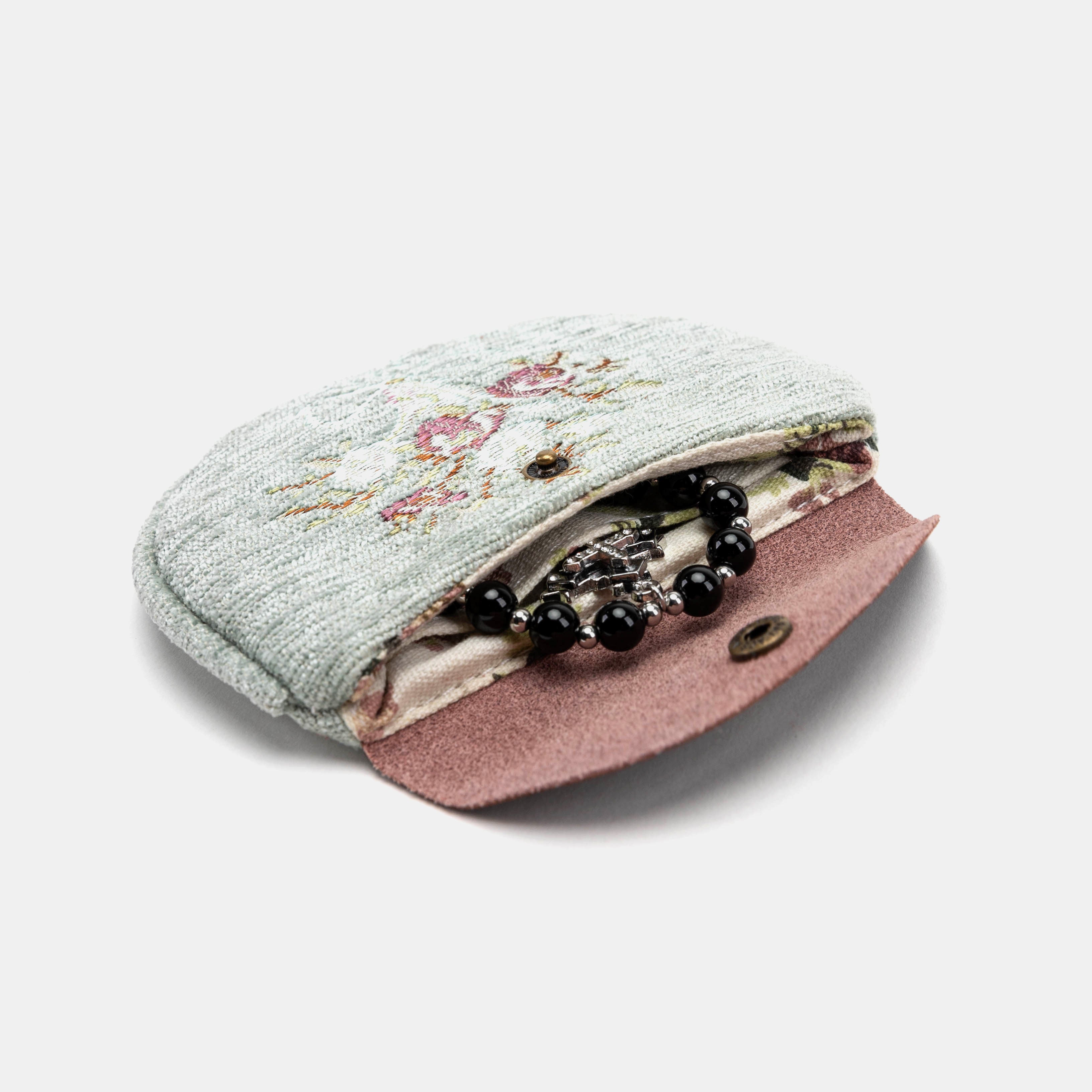 Bouquet Pattern Rosary Bag Carpetbag of America open forward-2