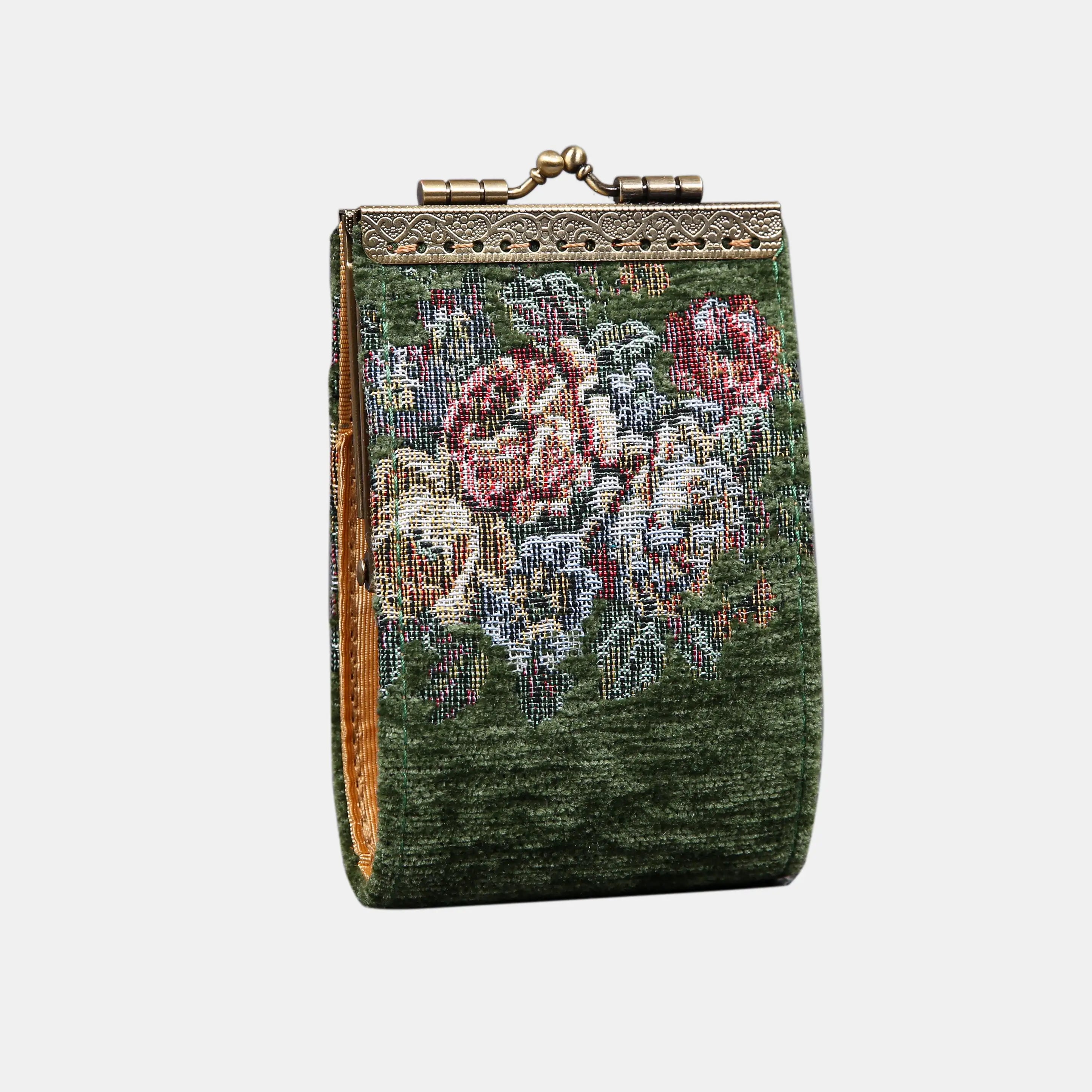 Rose Series Arugula Green Card Wallet  of America Vertical-11 slots