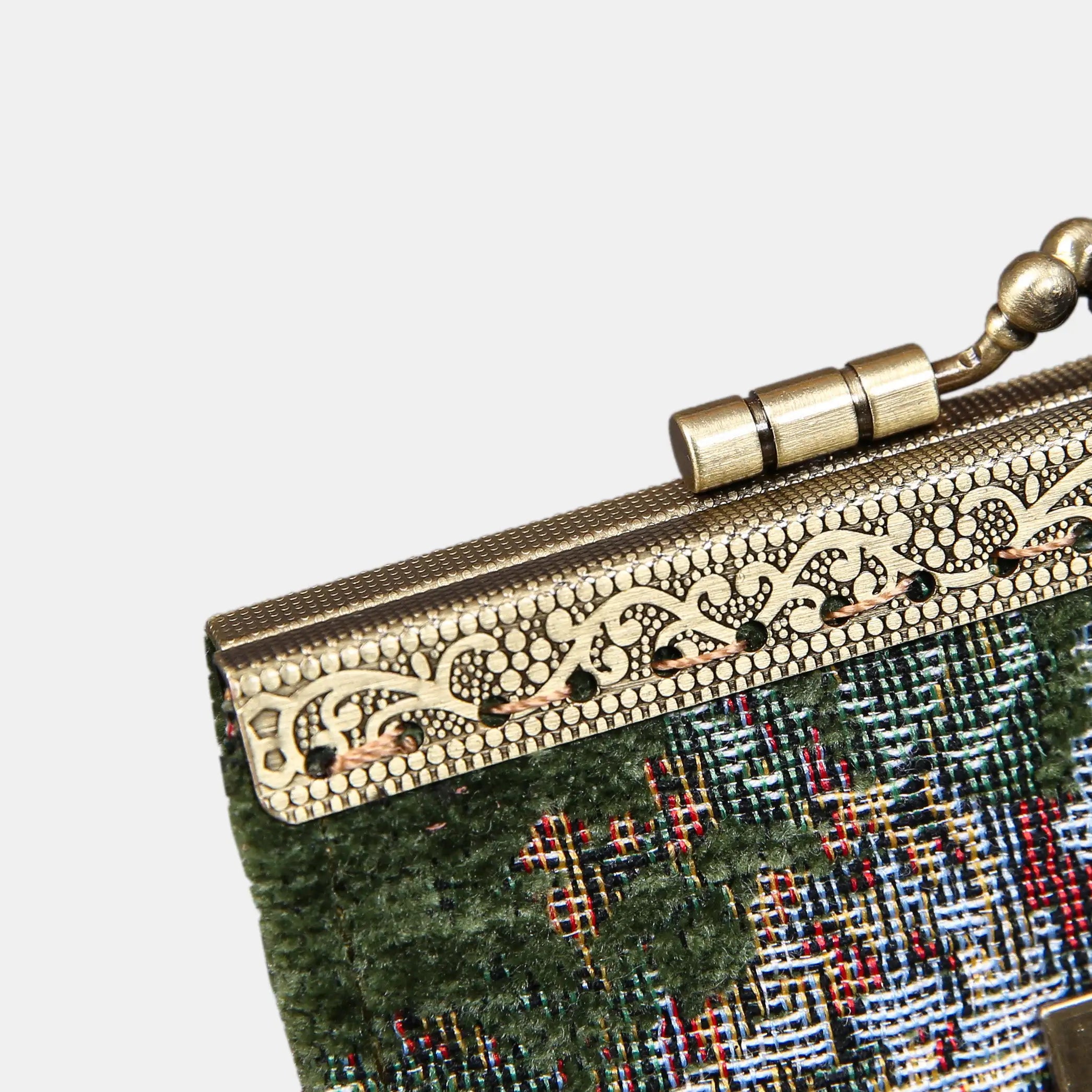 Rose Series Arugula Green Card Wallet  of America metal