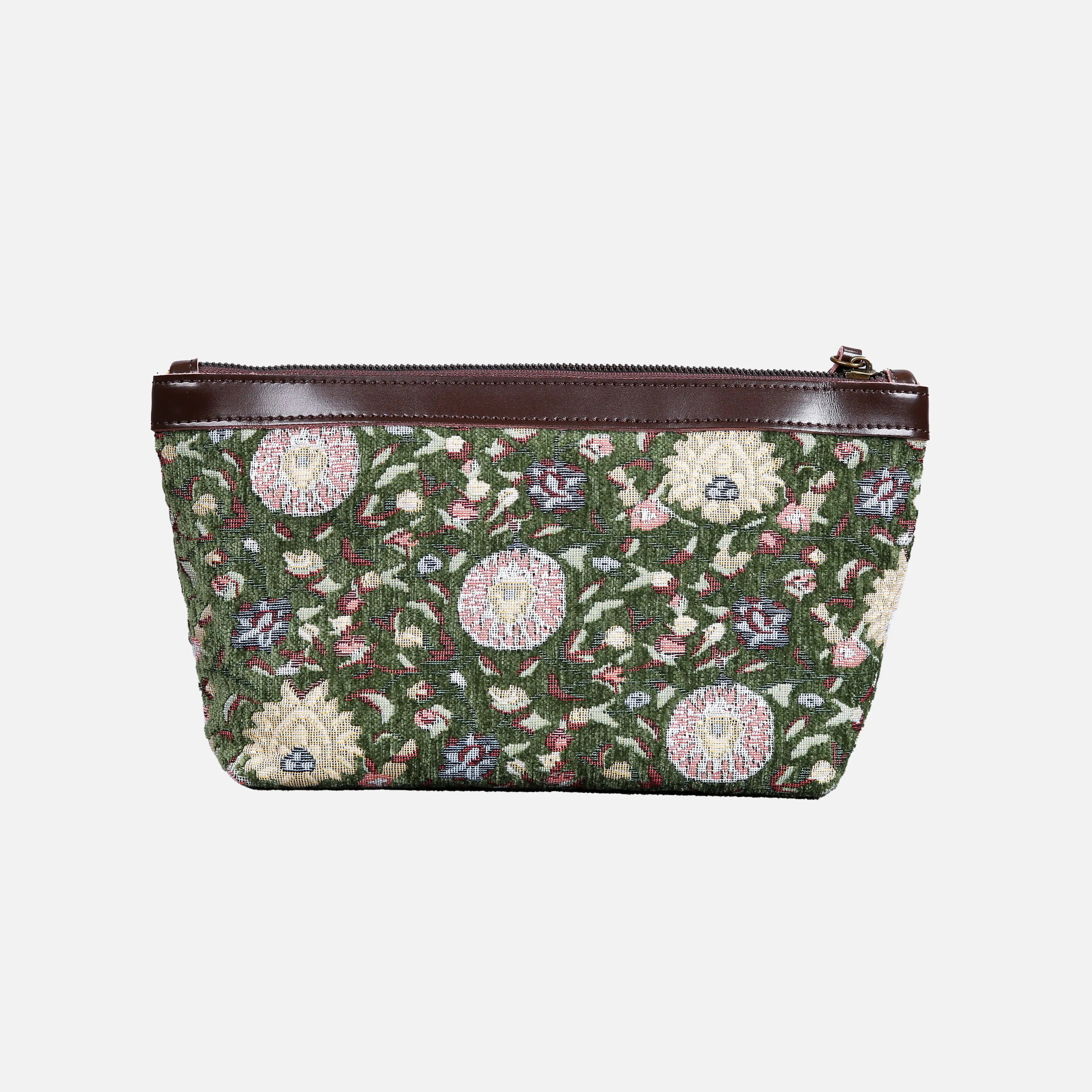Bouquet Arugula Green Carpet Makeup Bag Carpetbag of America back
