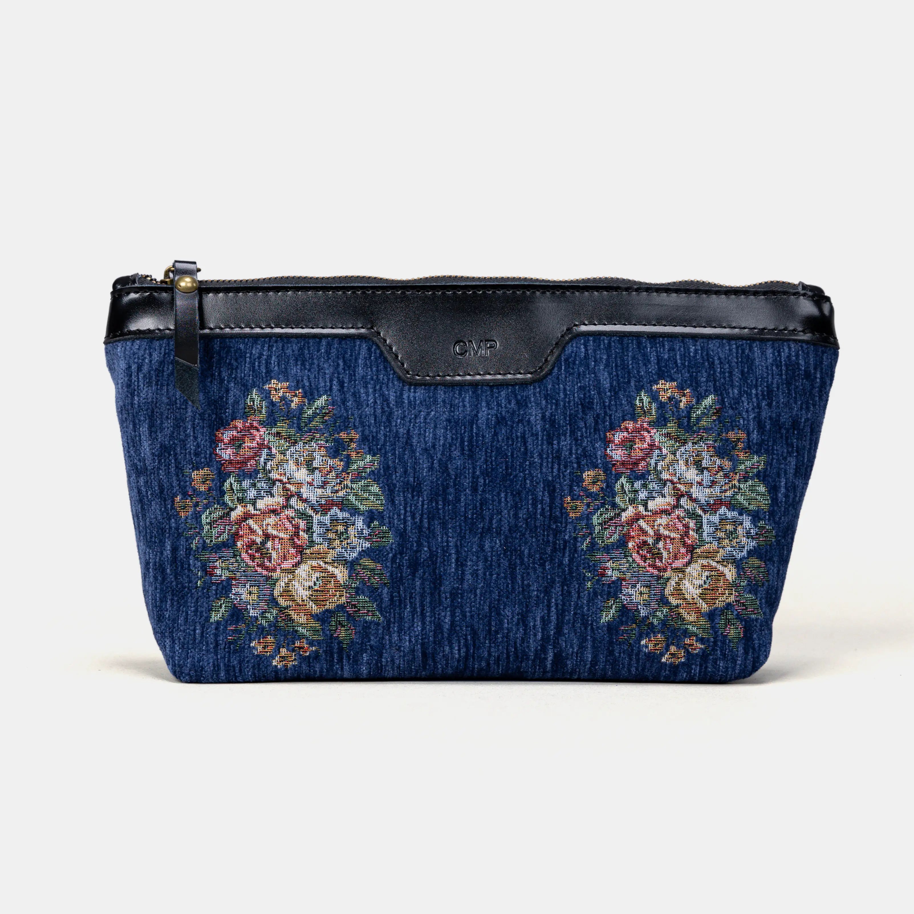 Bouquet Rose Blue Carpet Makeup Bag Carpetbag of America main