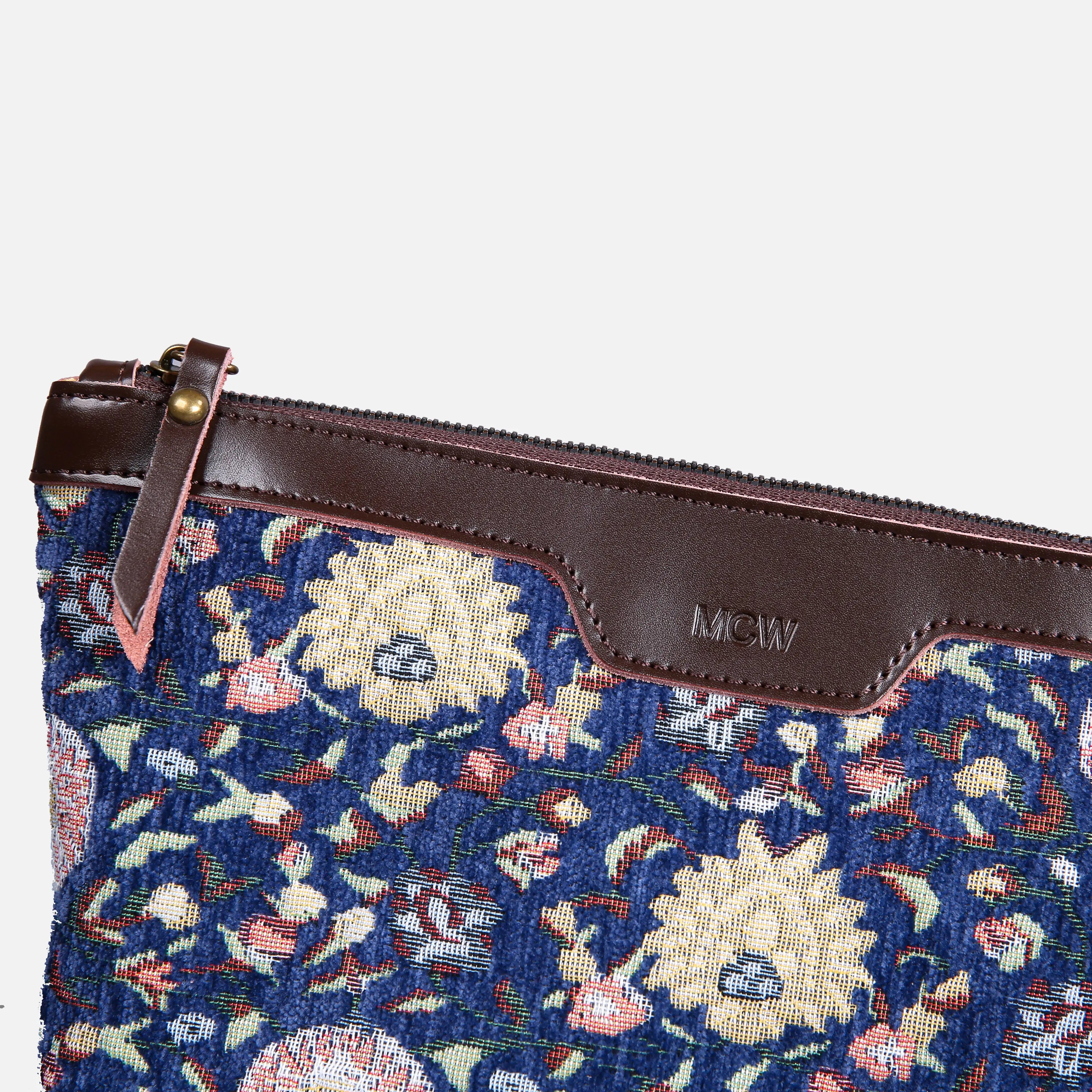 Bouquet Blue Carpet Makeup Bag Carpetbag of America details