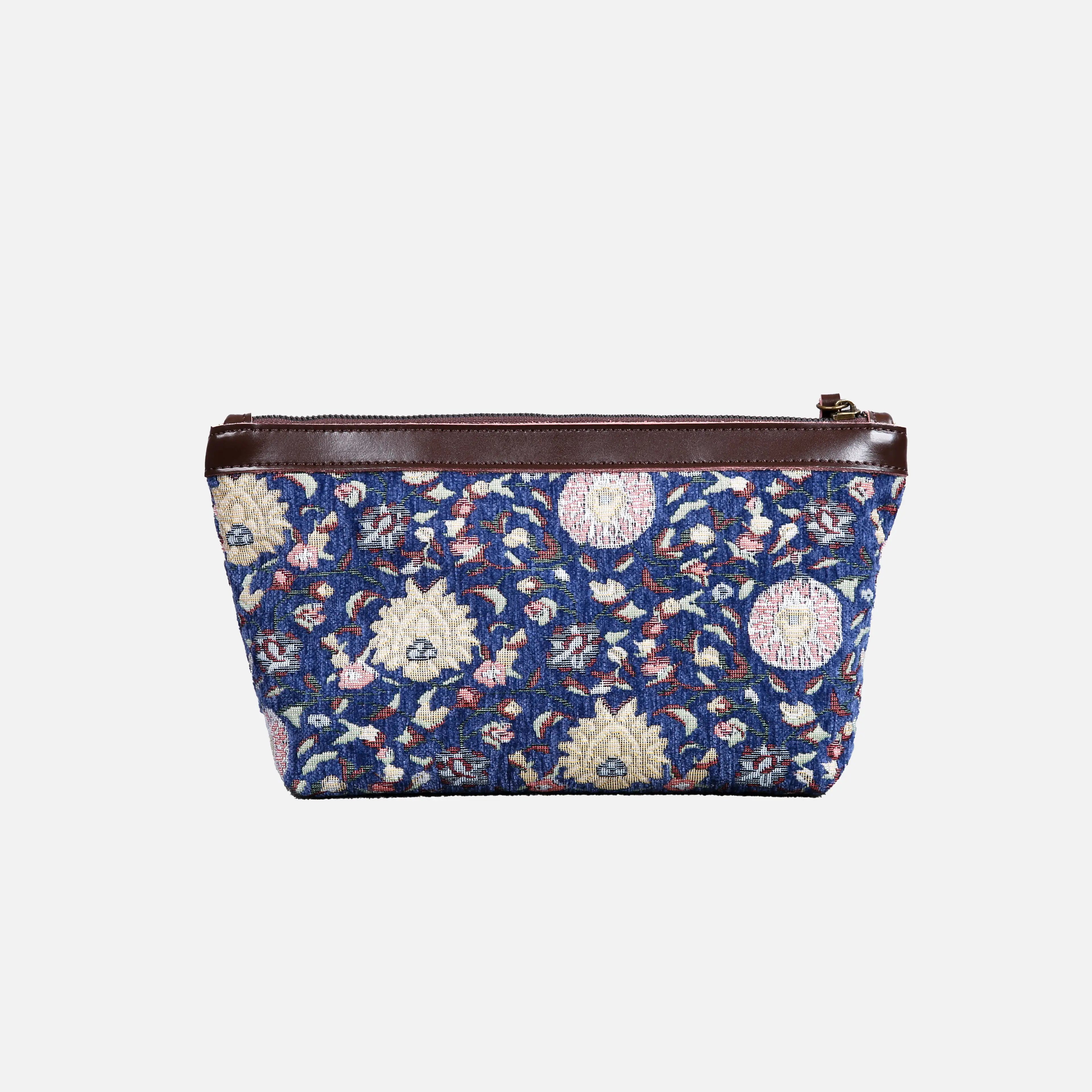 Bouquet Blue Carpet Makeup Bag Carpetbag of America back