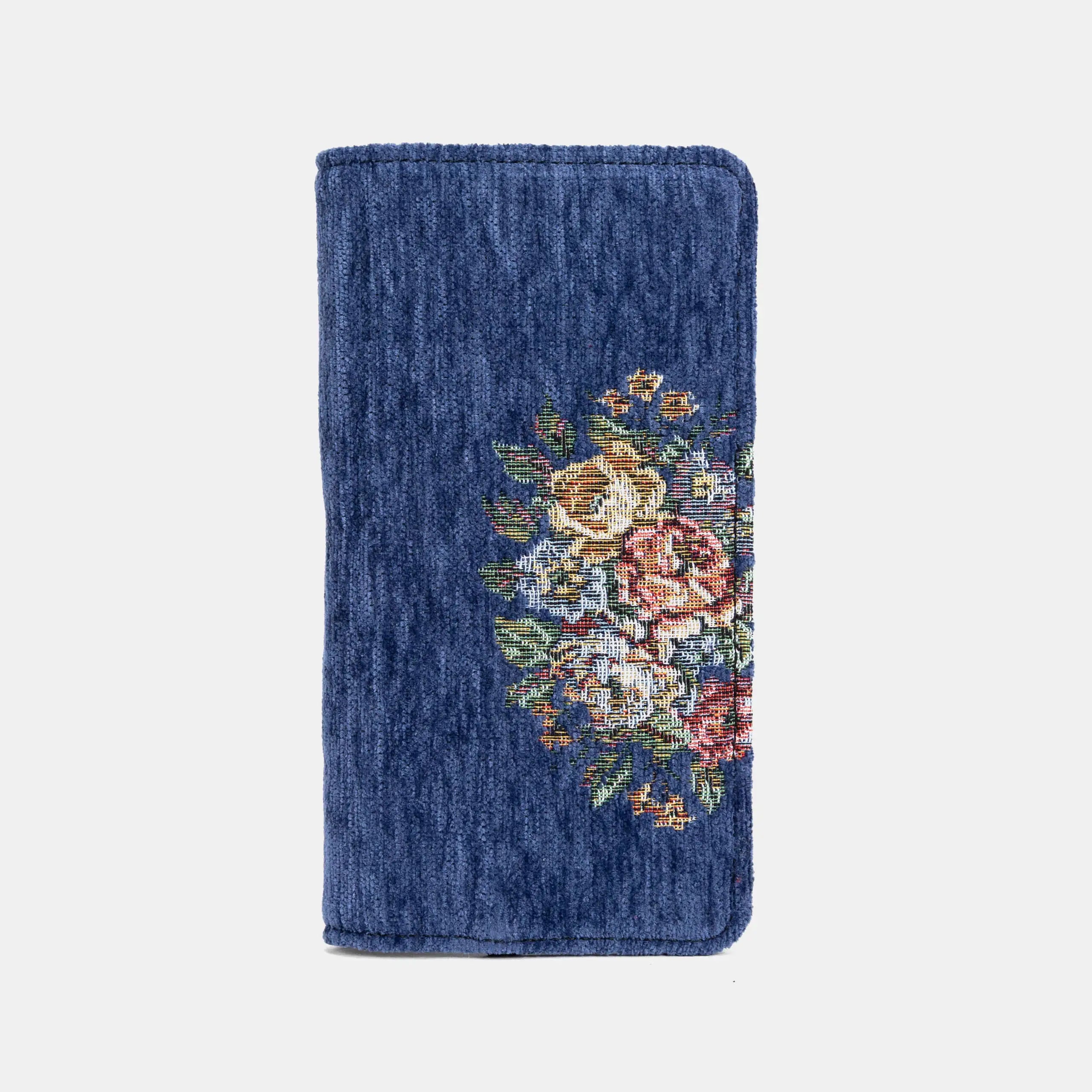 Checkbook Cover Carpetbag Bouquet Blue of America main