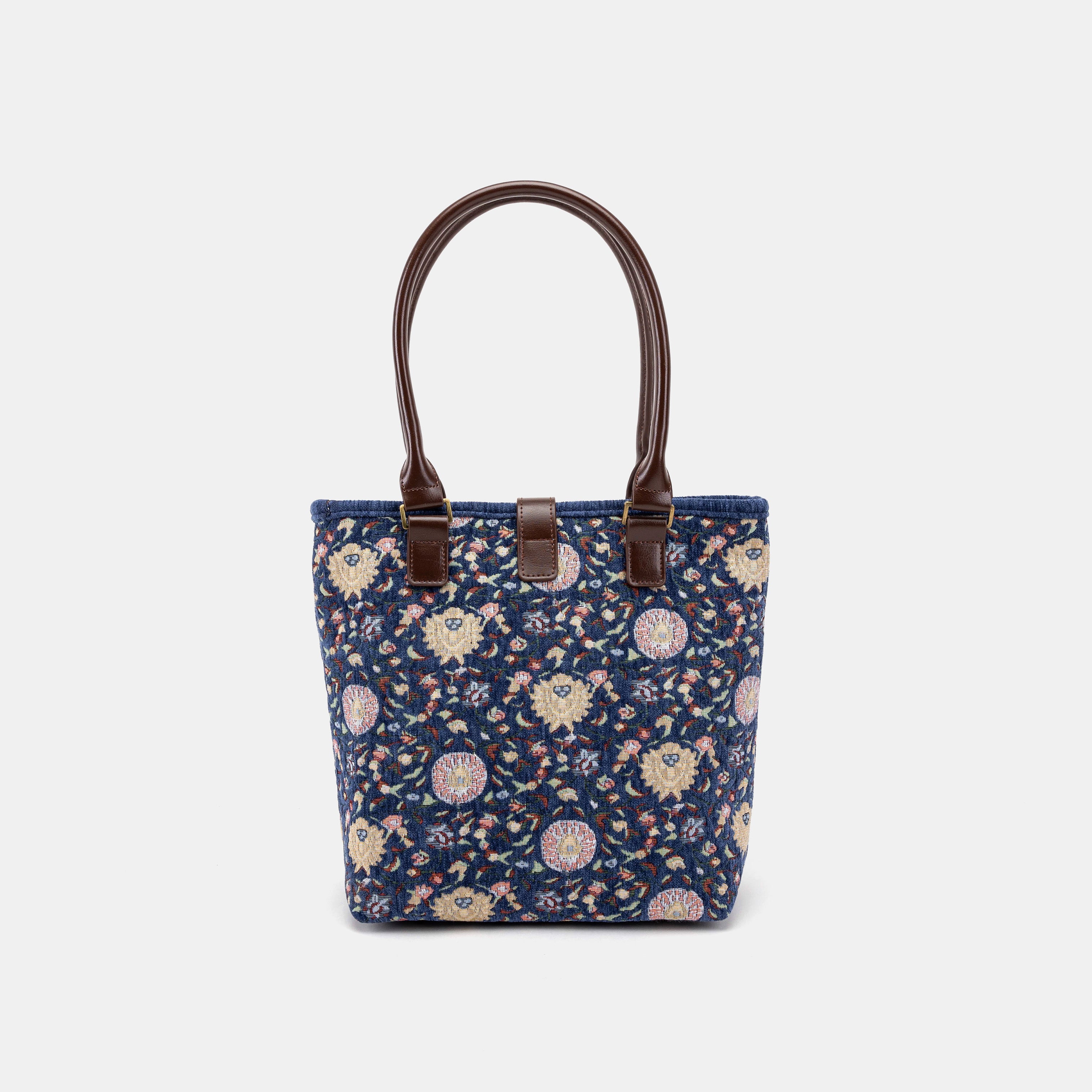 Bouquet Rose Blue Everyday Tote Bag Carpetbag of America  back