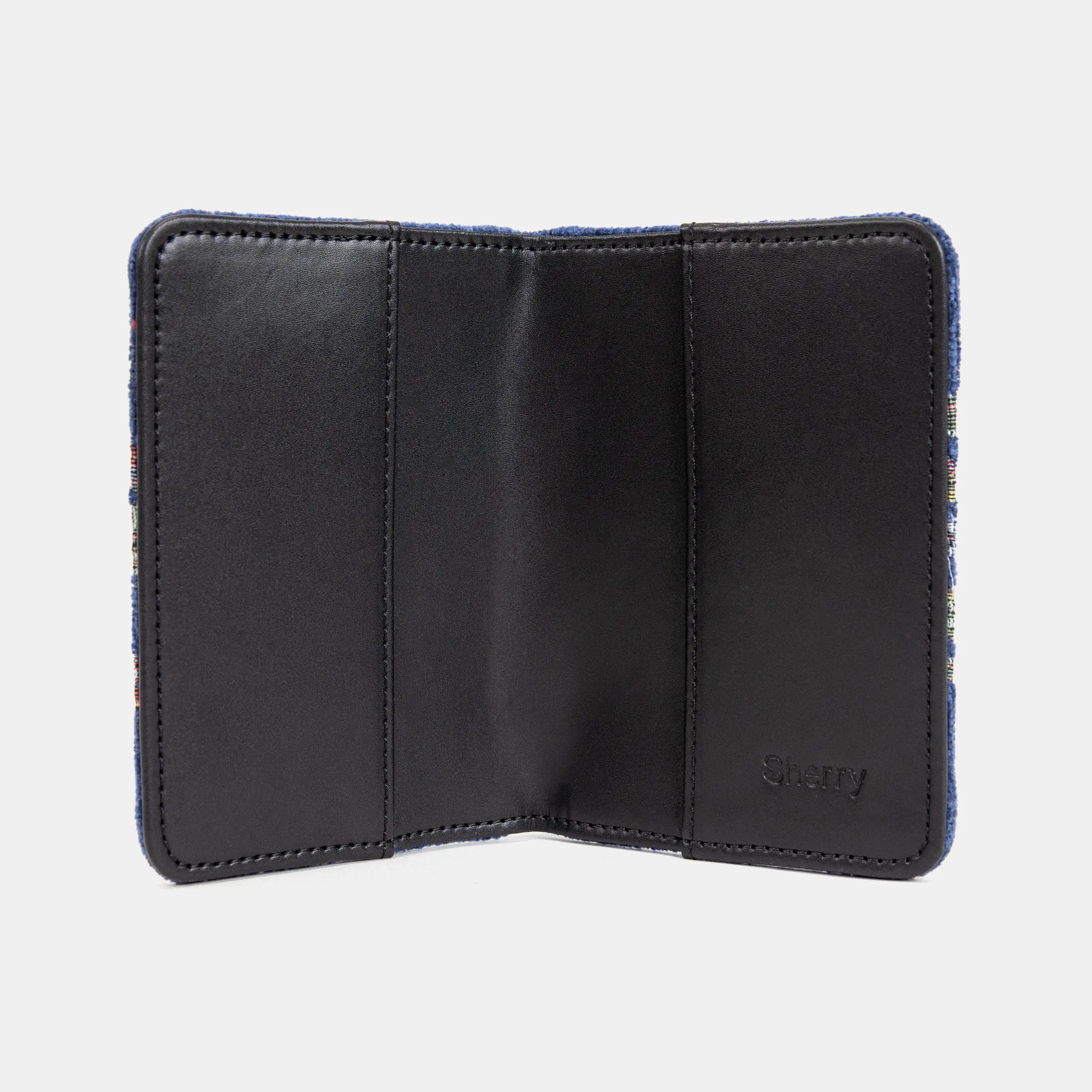 Bouquet Rose Blue Passport Cover of America inside