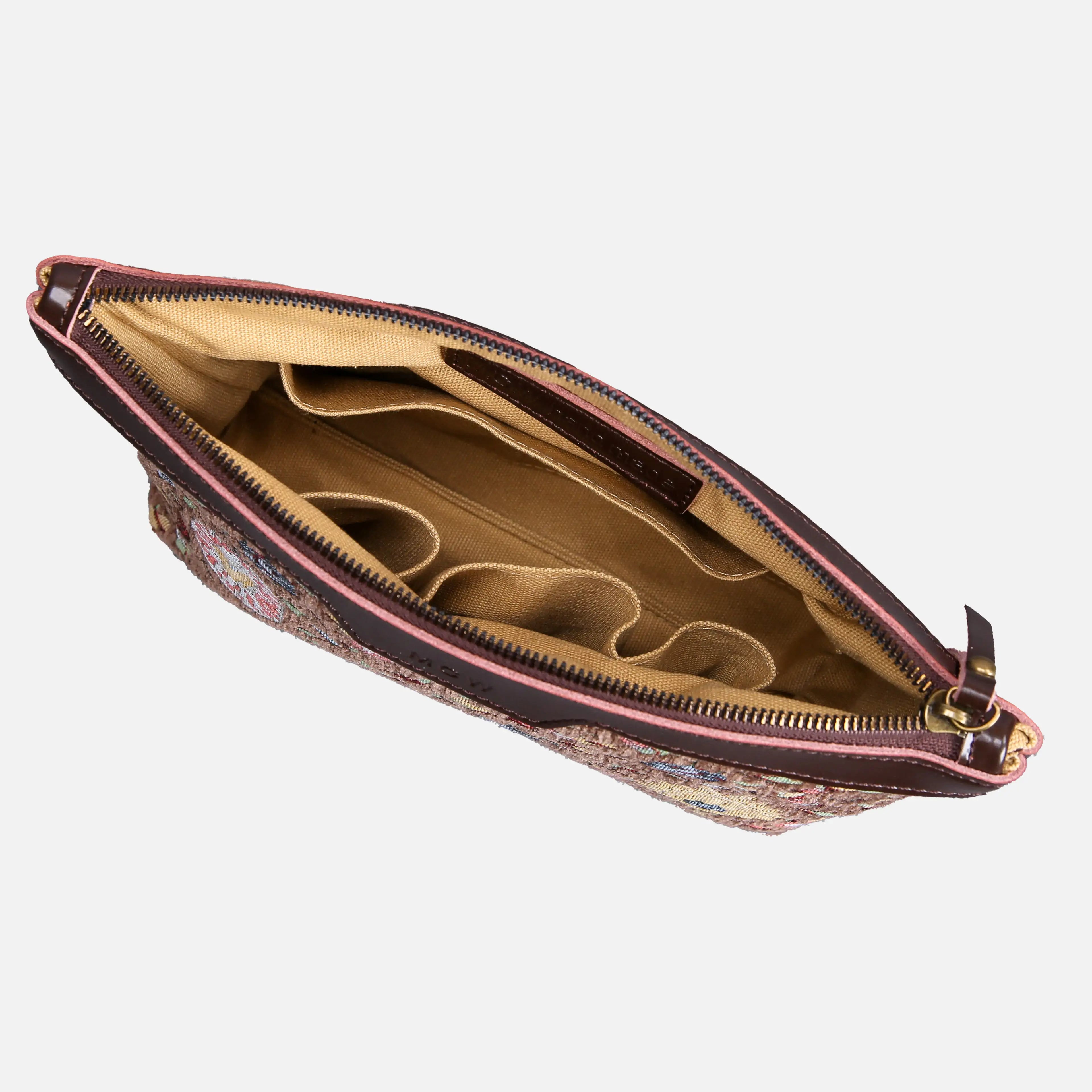Bouquet Coffee Carpet Makeup Bag Carpetbag of America inside