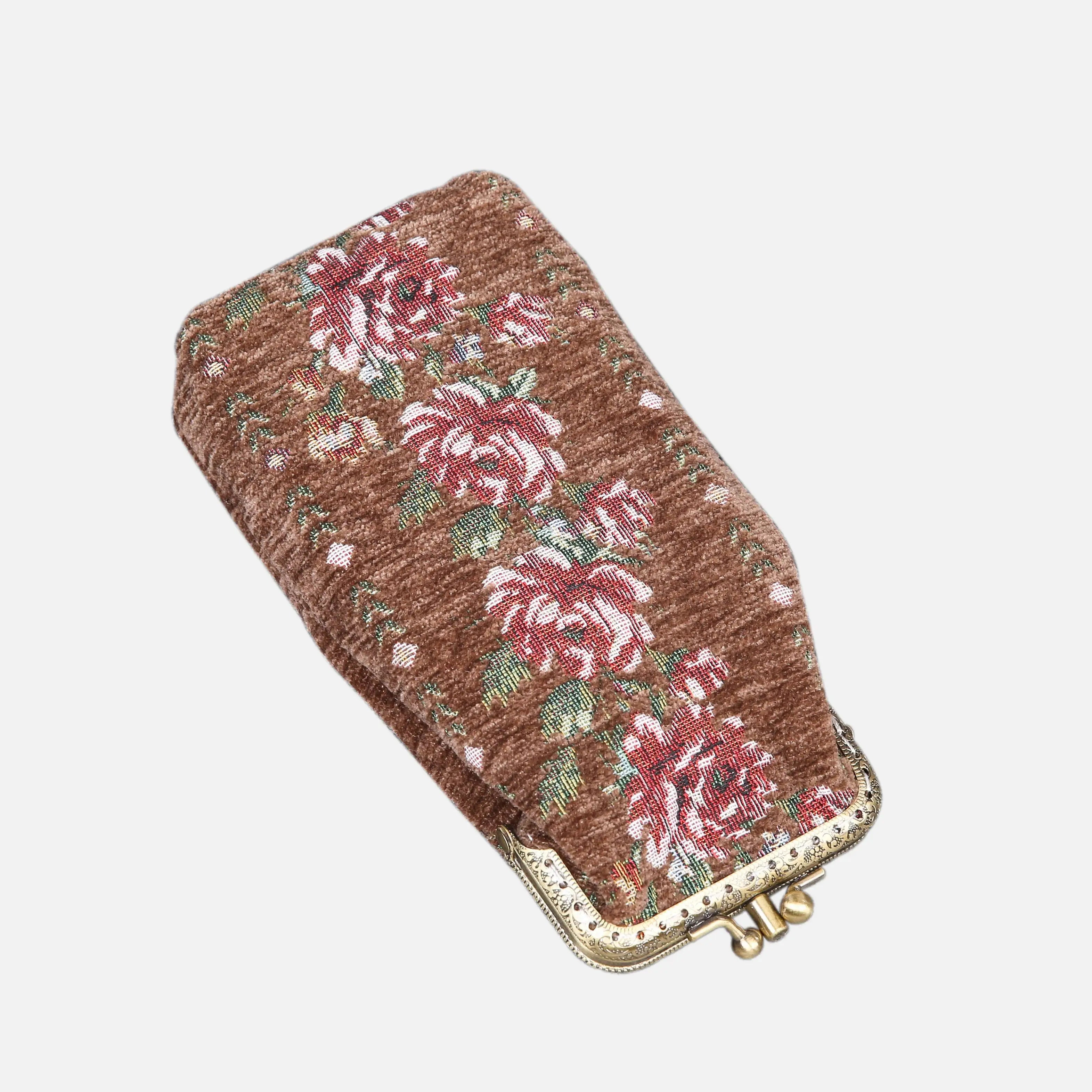 Rose Series Coffee Carpet Eyeglasses Case of America main