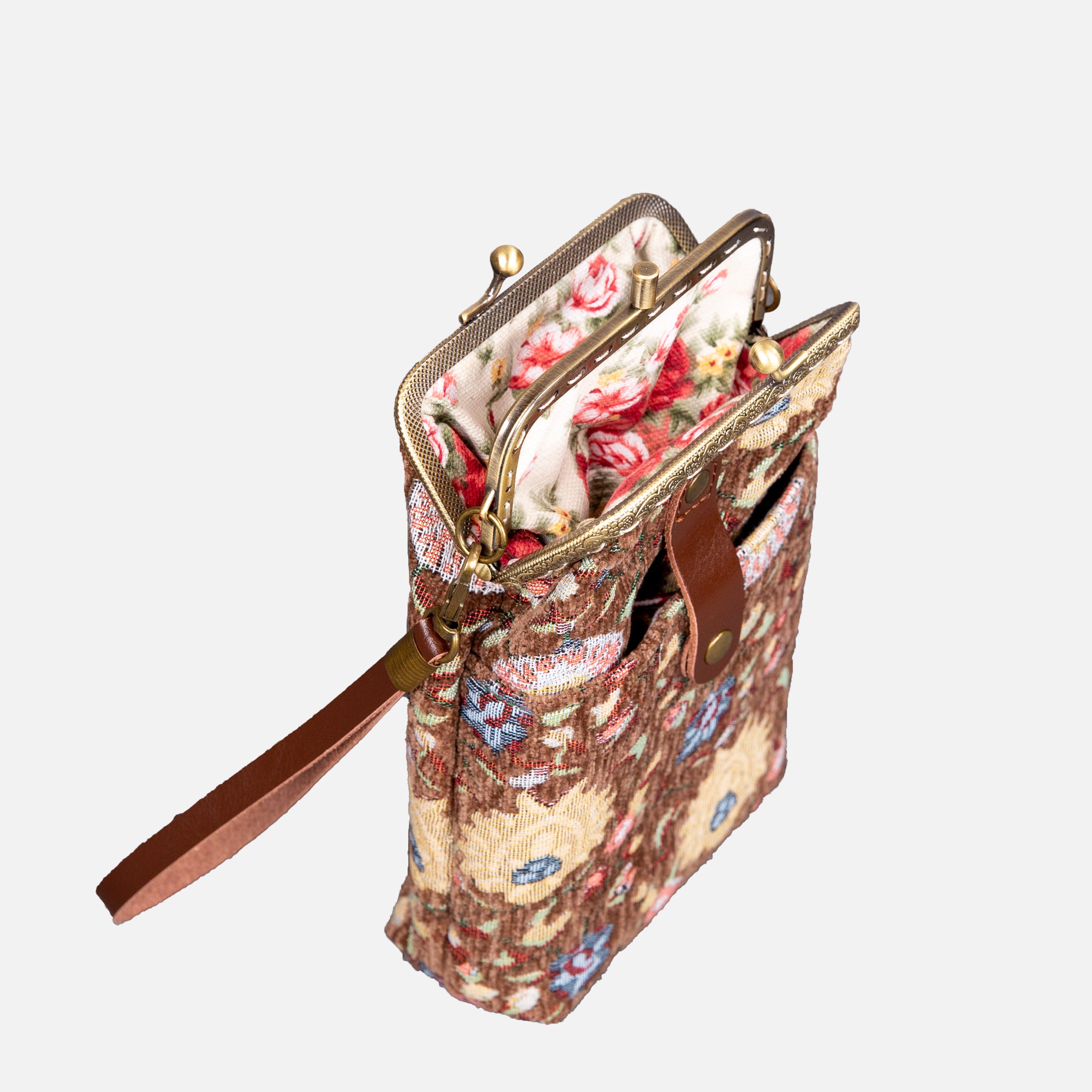 Bouquet Rose Pattern Series Carpet Phone Case Carpetbag of America opening