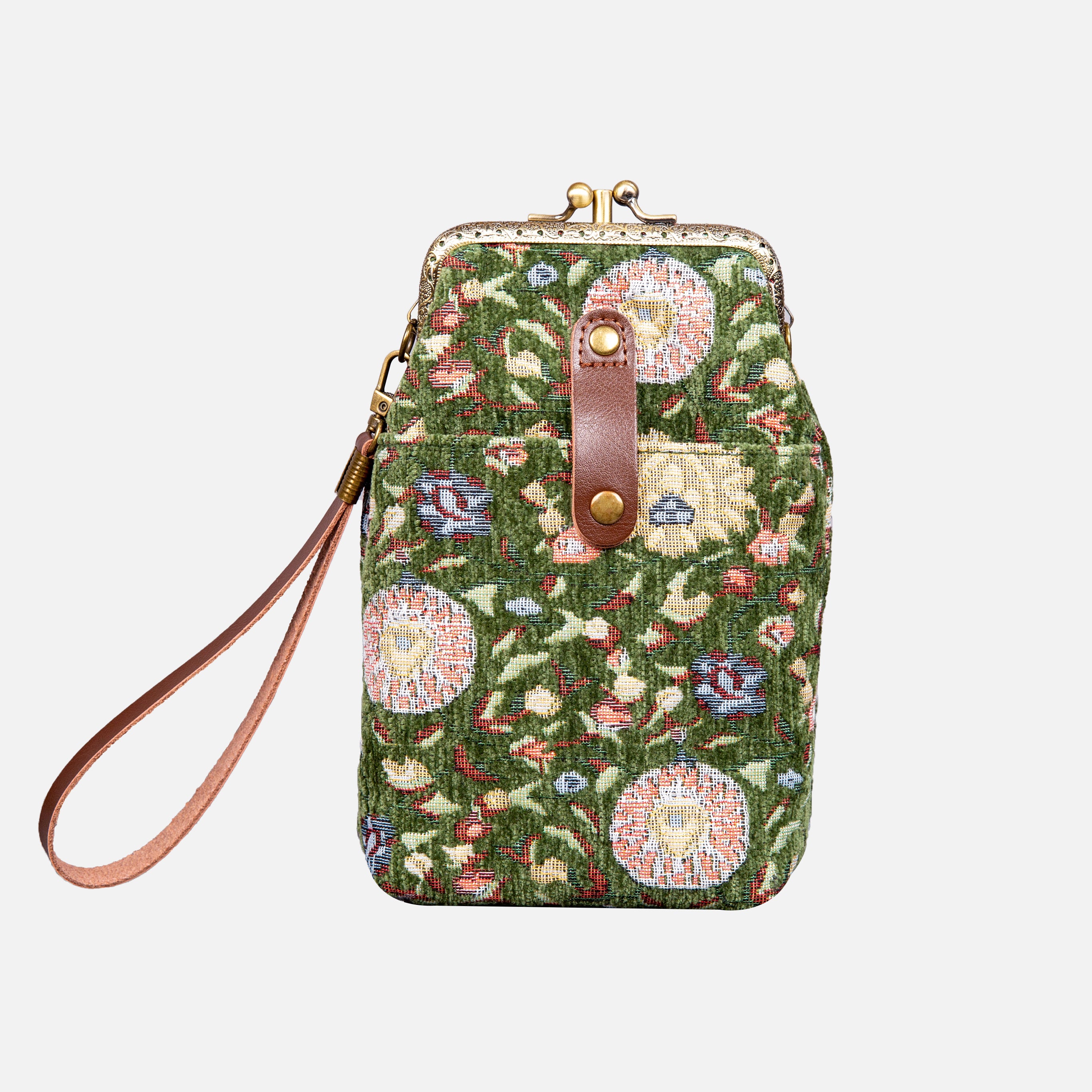Bouquet Rose Pattern Series Carpet Phone Case Carpetbag of America Arugula Green