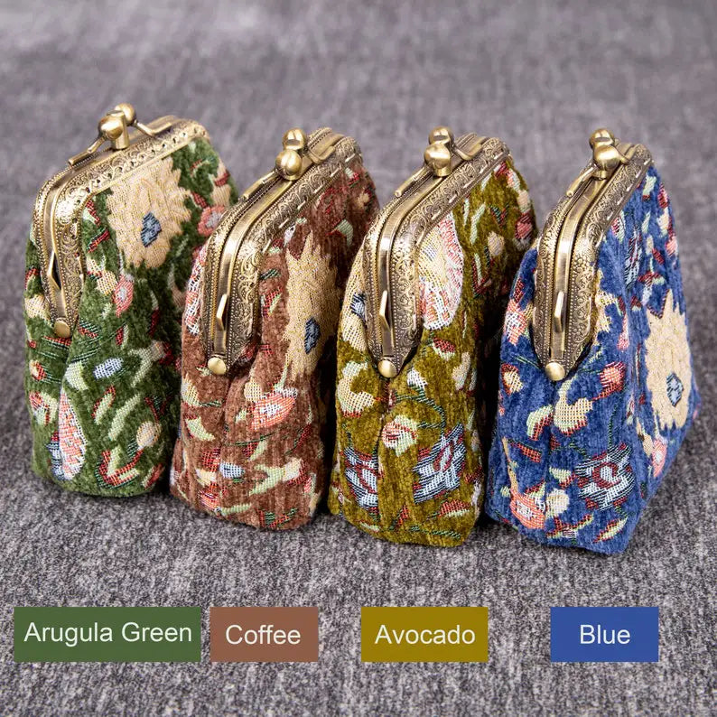 Oriental Pattern Series Double Kiss Clasp Coin Purse of America group photo-10