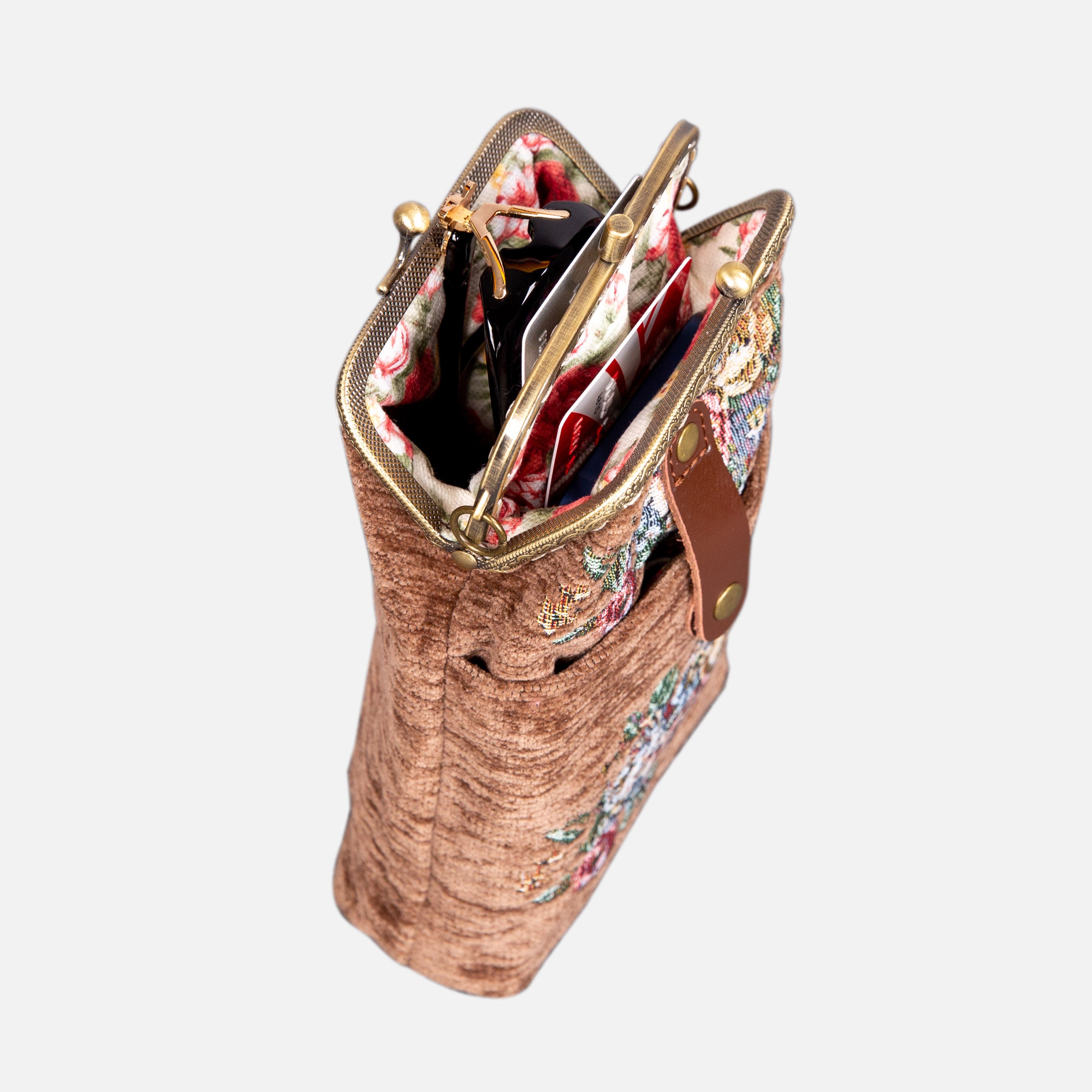Bouquet Rose Series Carpet Phone Case Carpetbag of America opening
