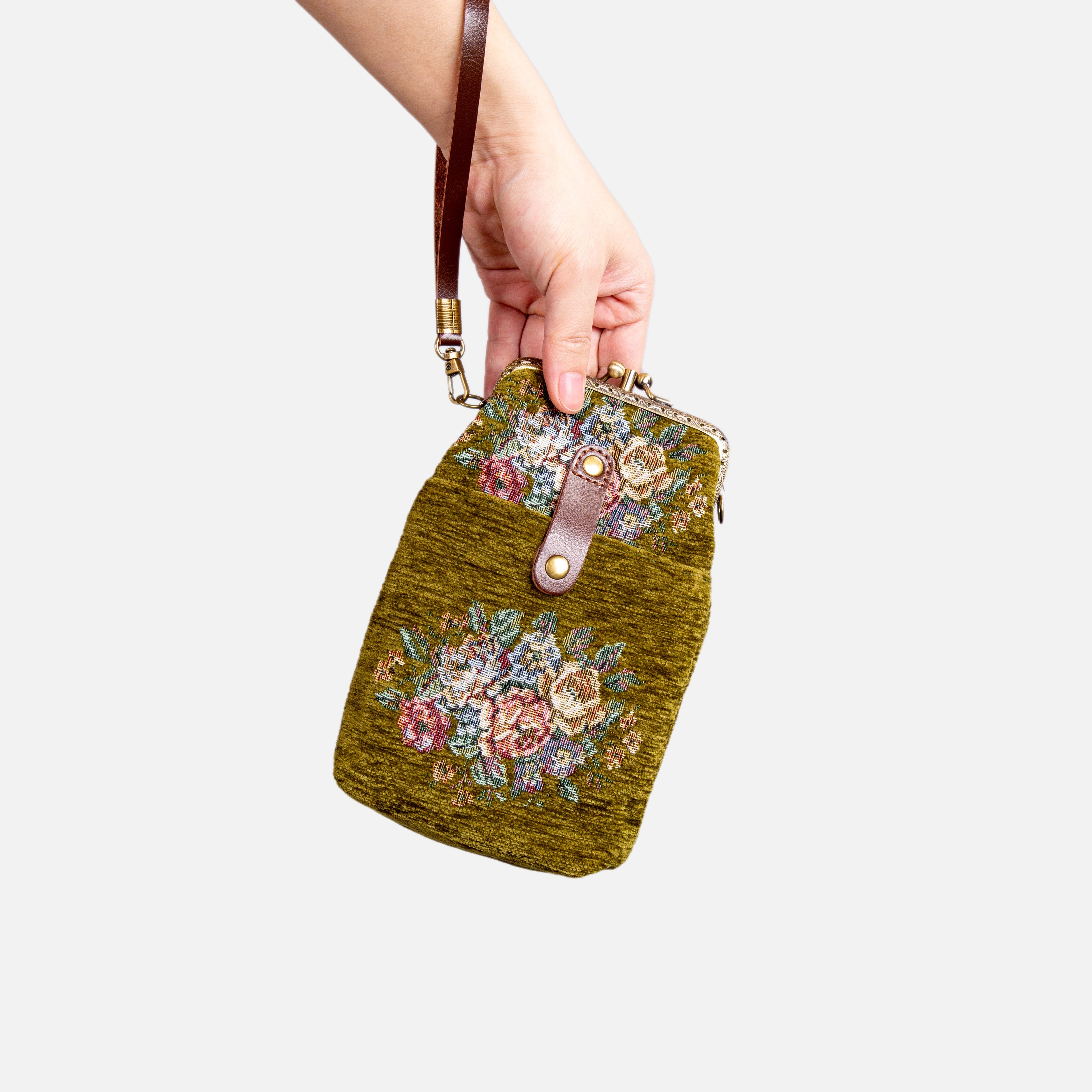 Bouquet Rose Series Carpet Phone Case Carpetbag of America Avocado