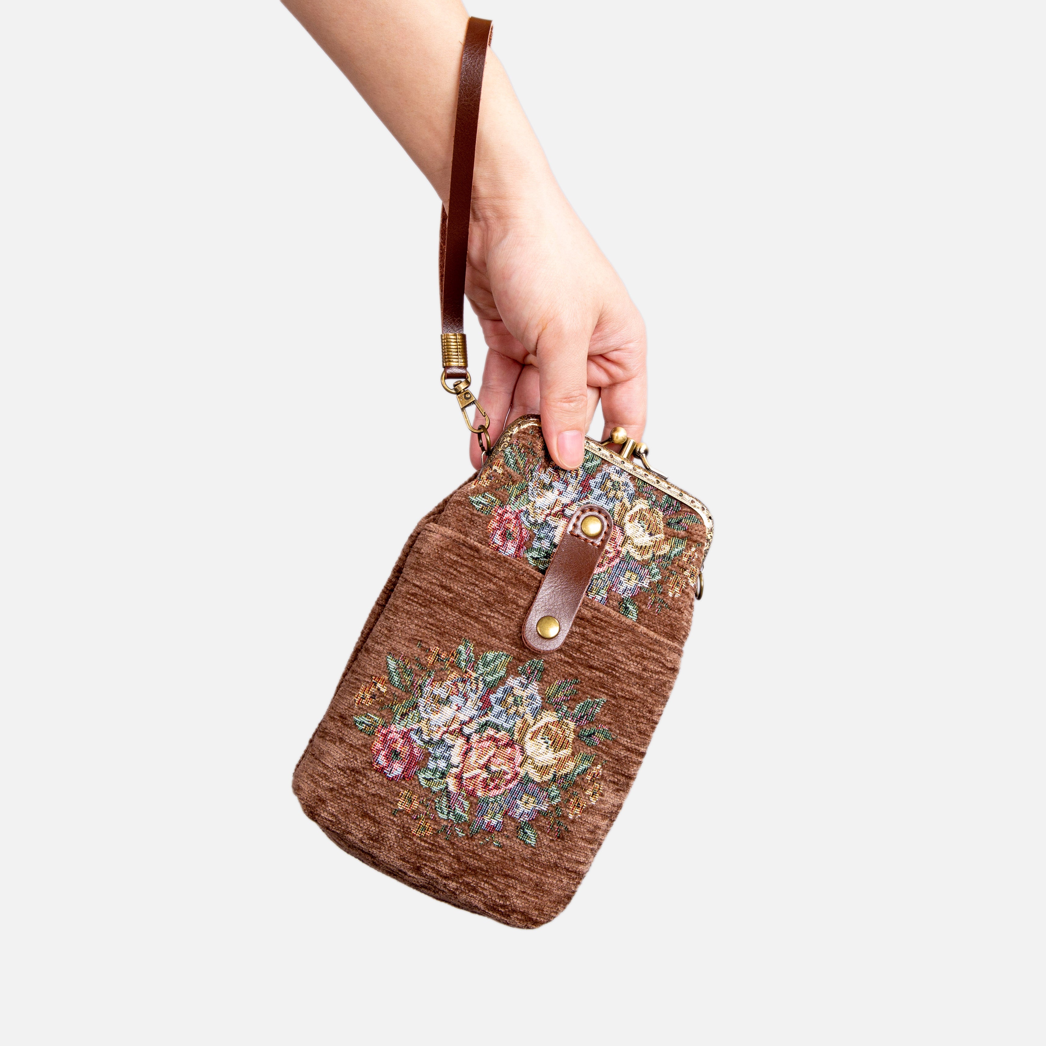Bouquet Rose Series Carpet Phone Case Carpetbag of America Coffee