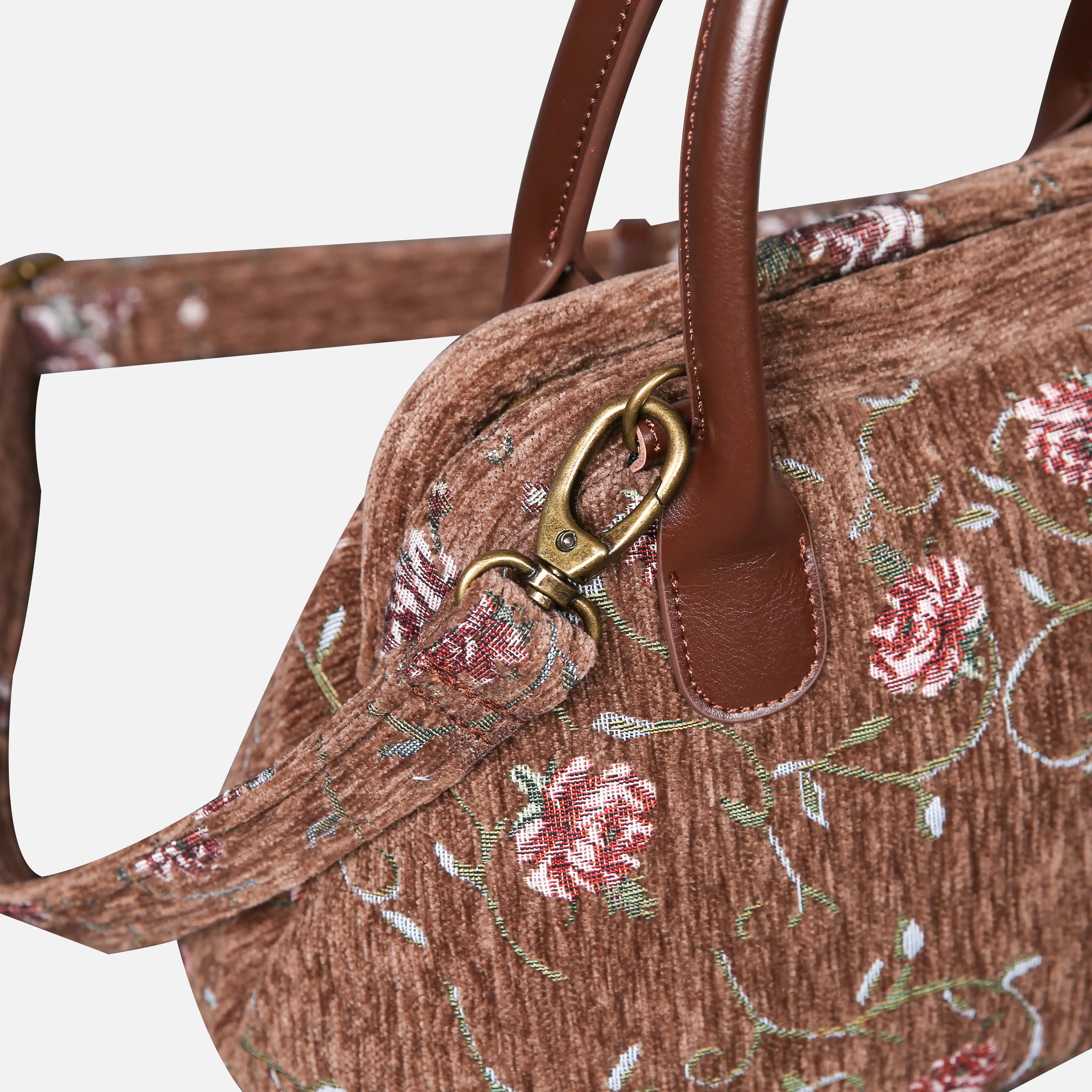 Oriental Floral Carpet Satchel carpet bag MCW Handmade detail