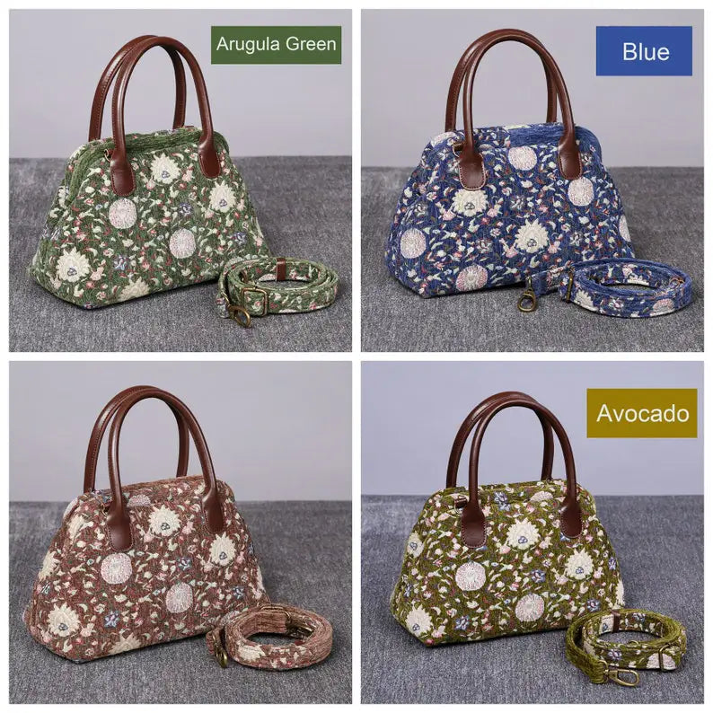 Oriental Floral Carpet Satchel carpet bag MCW Handmade four colors